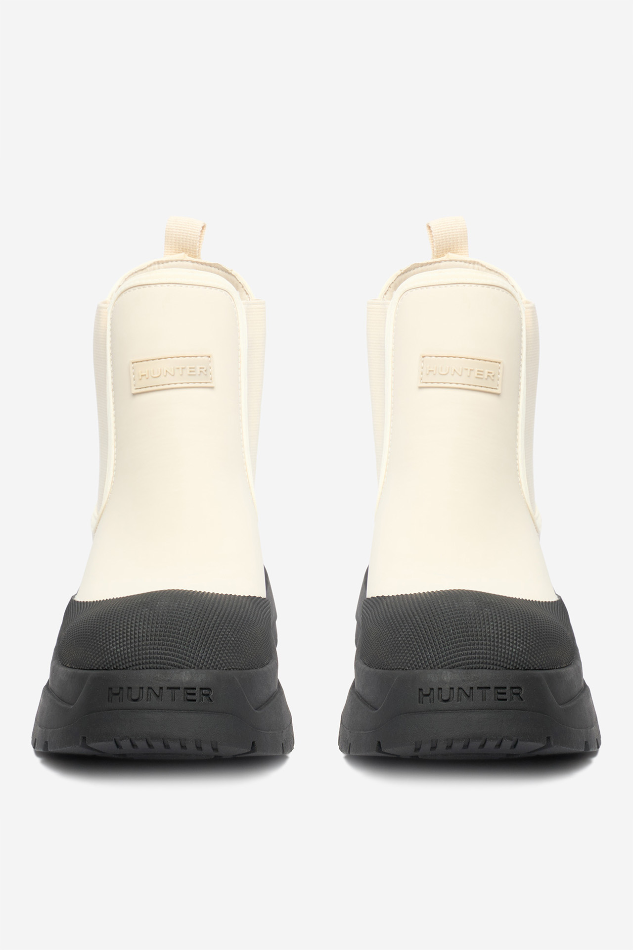 Kotníková obuv s elastickým prvkem Krémová