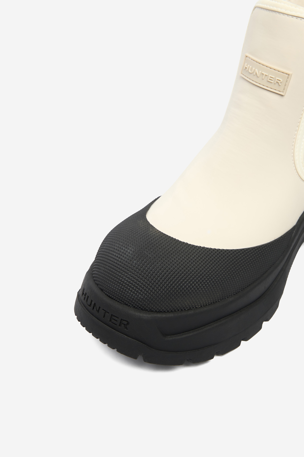 Kotníková obuv s elastickým prvkem Krémová