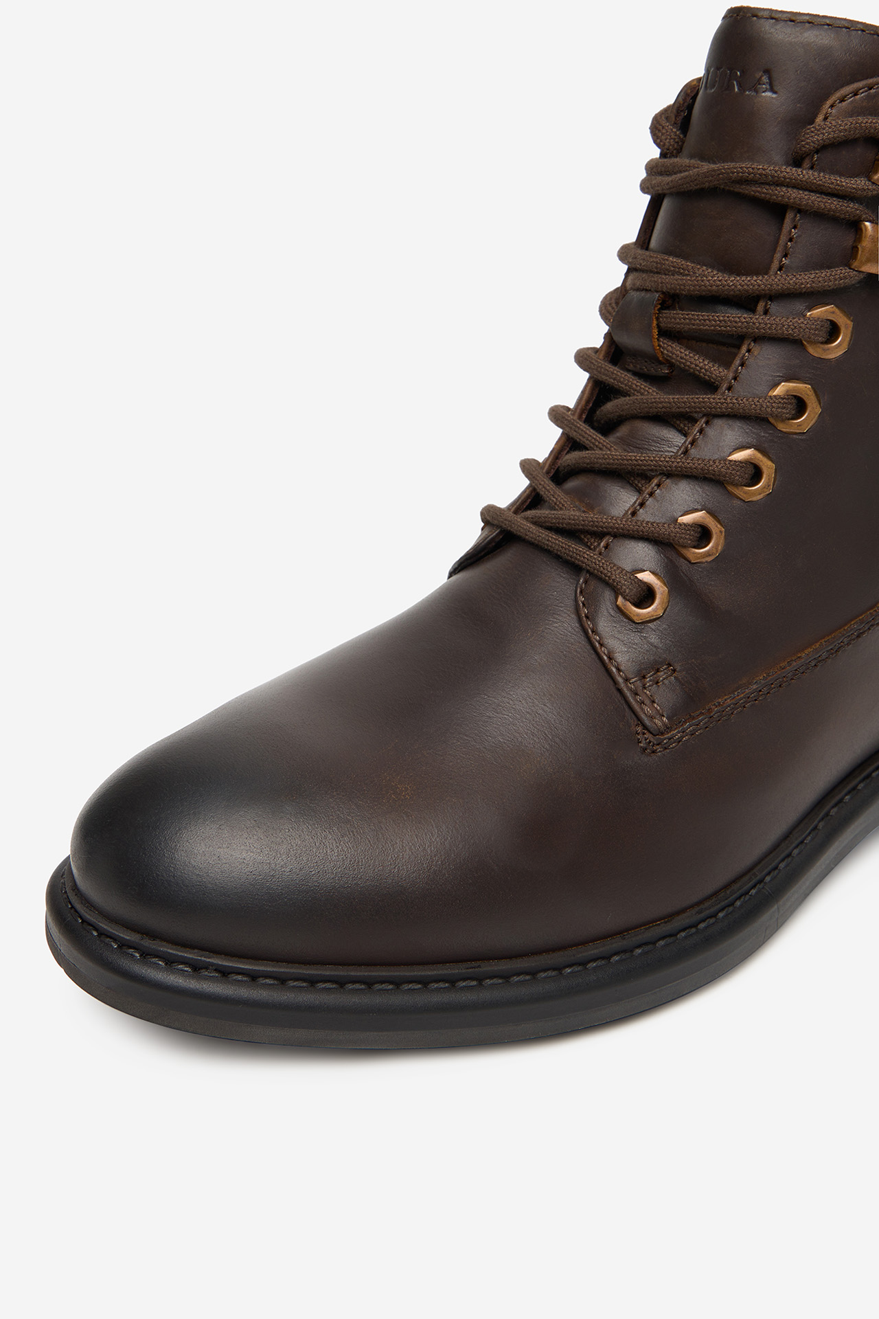 Kotníková obuv Tmavě hnědá