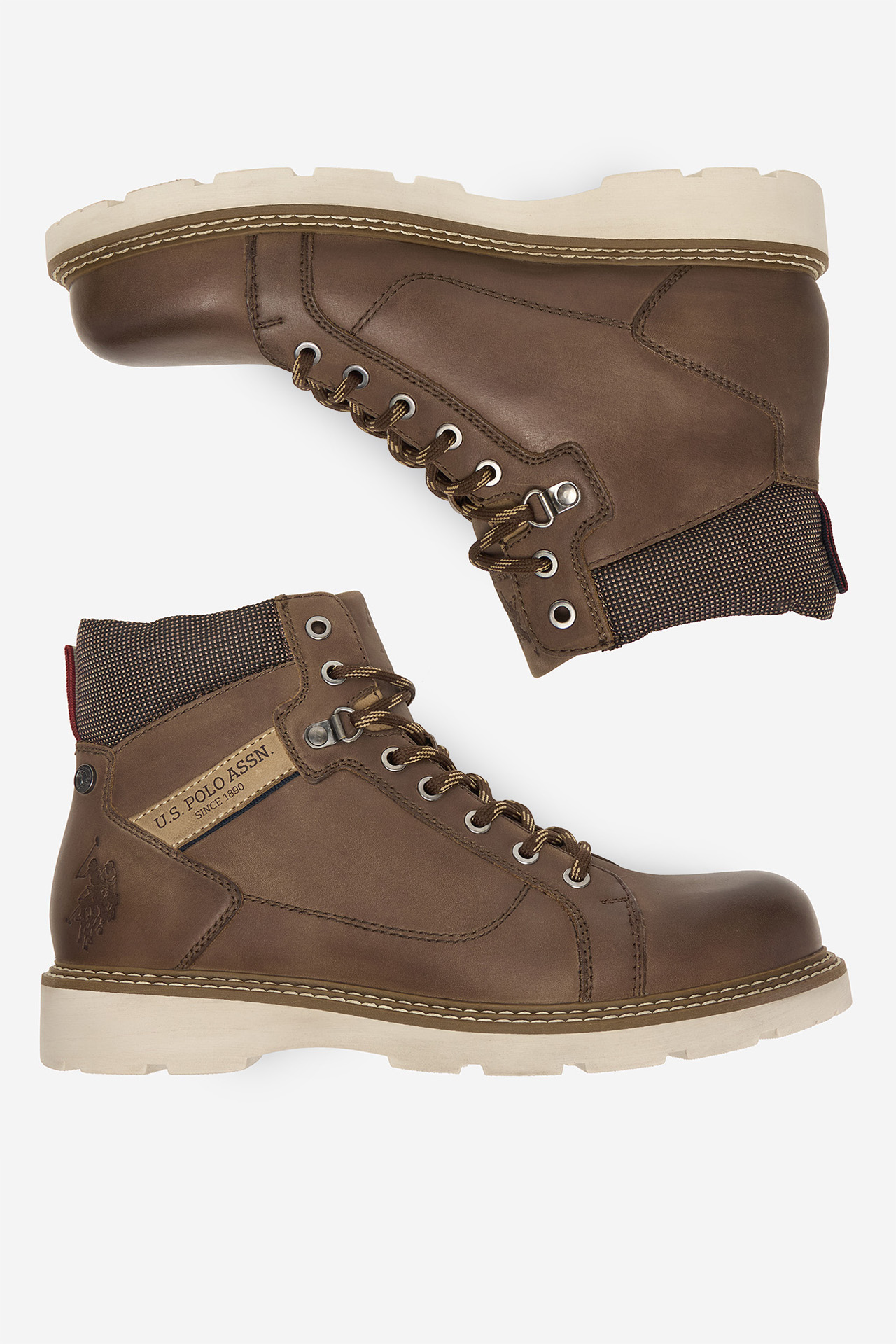 Gležnjarji z vezalkami Rjava