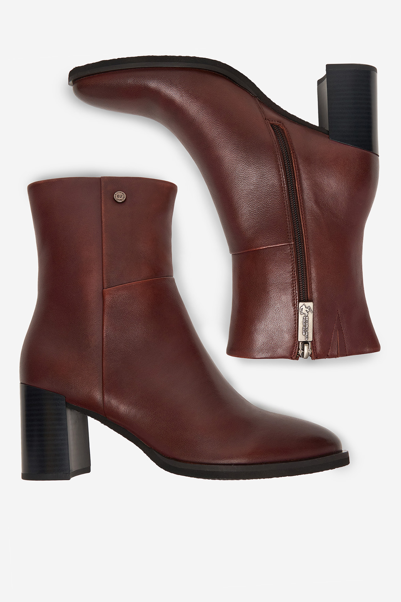 Škornji Bordo rdeča