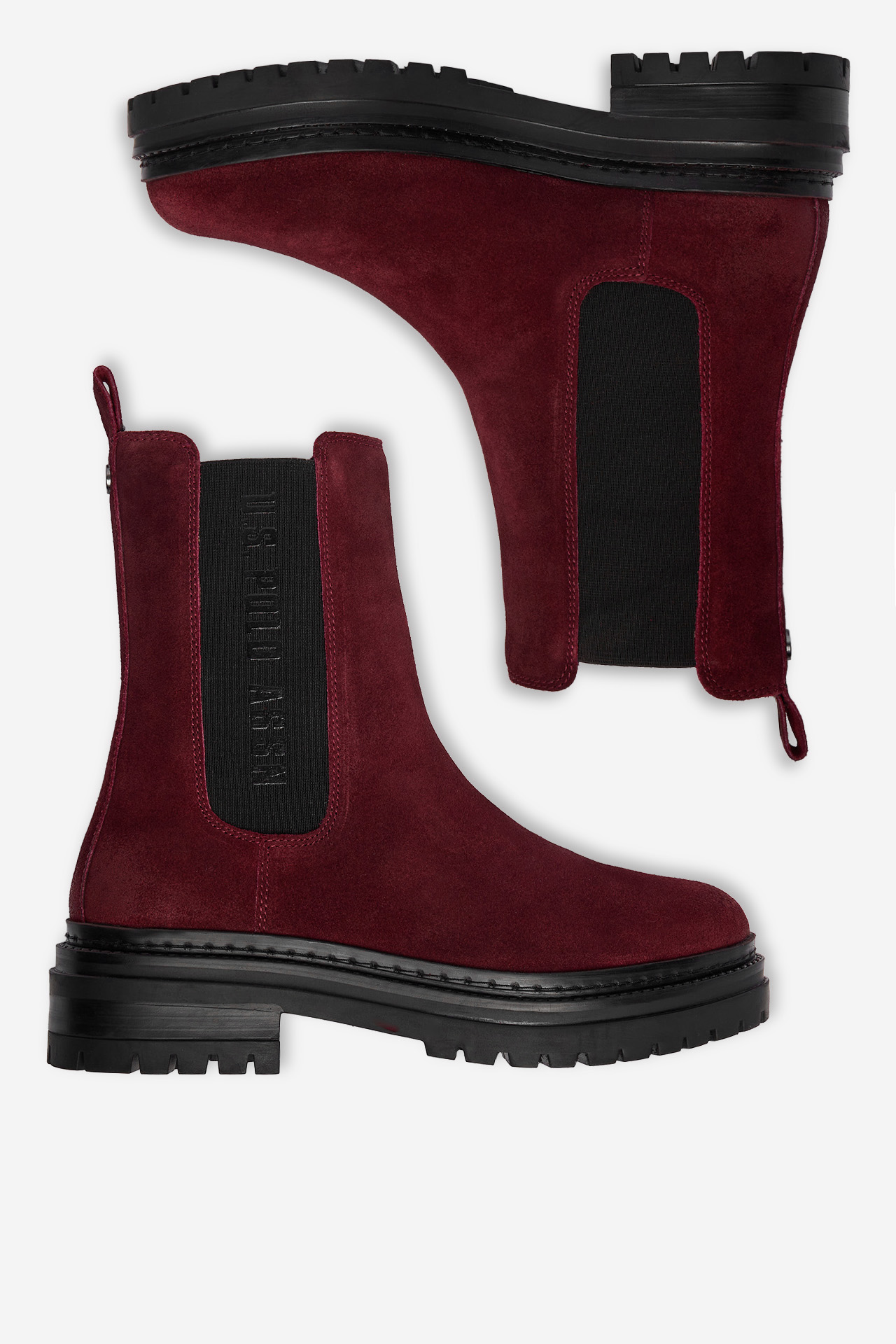 Gležnjarji chelsea Bordo rdeča