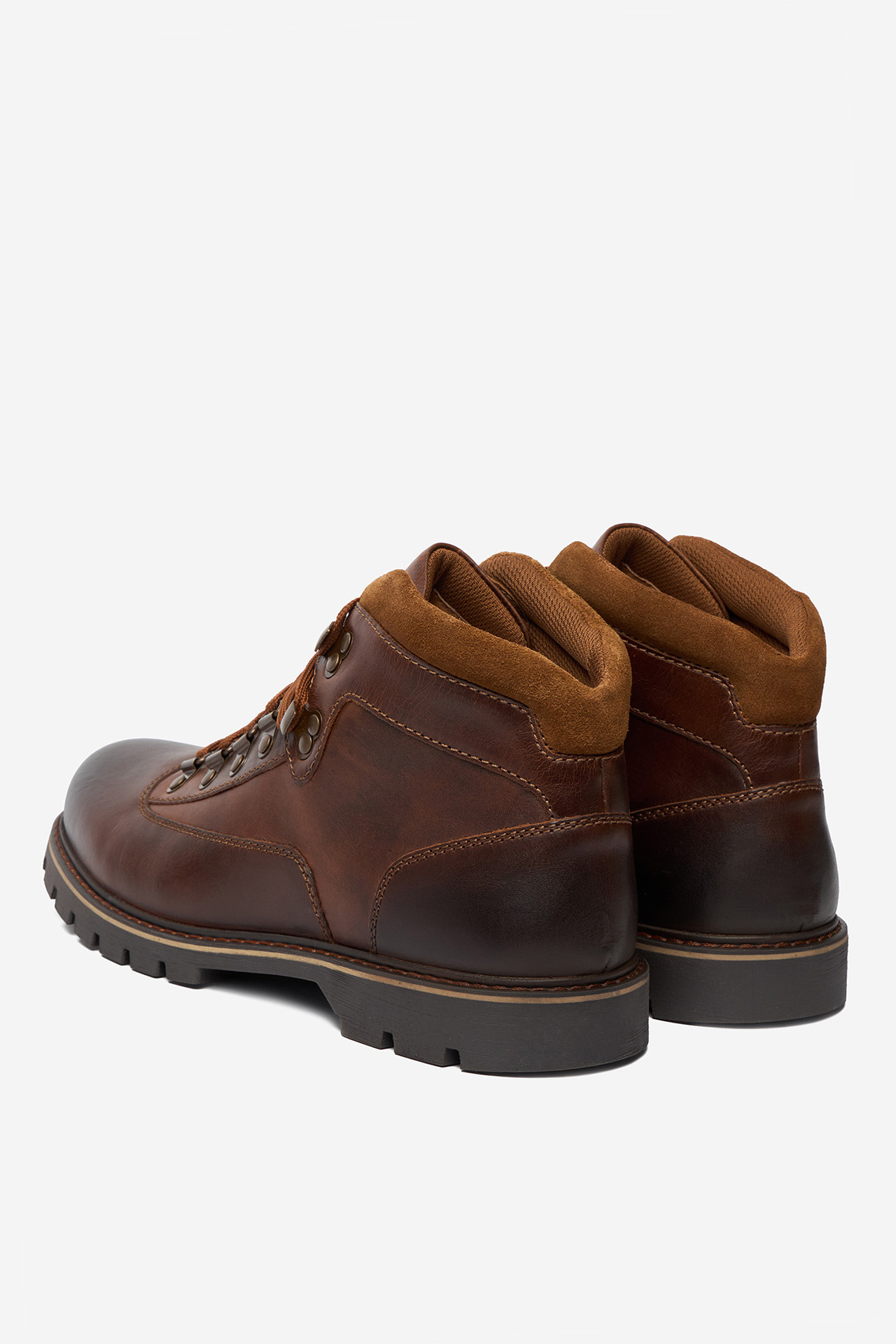 Kotníková obuv Tmavě hnědá