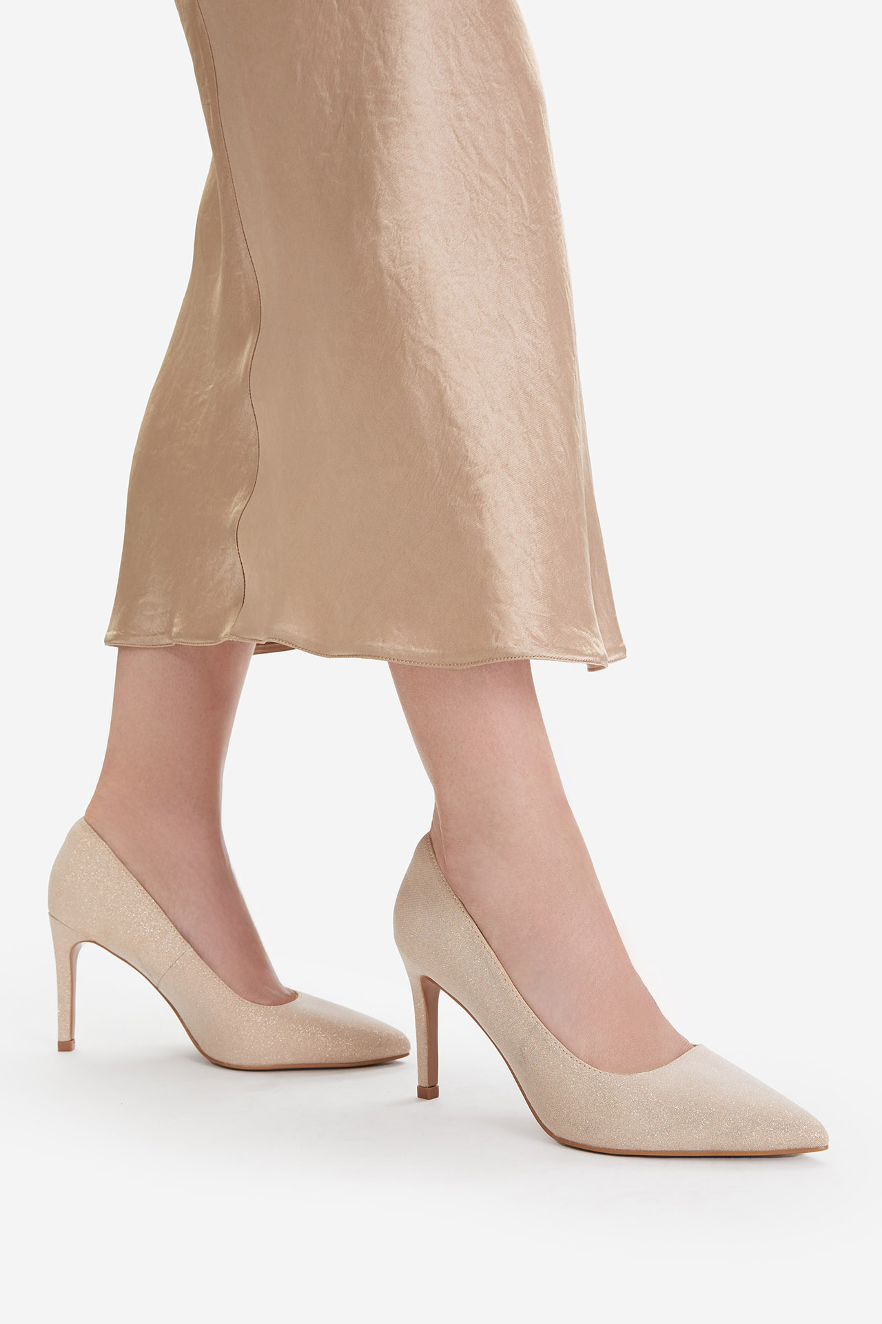 Lodičky na podpatku Světle béžová