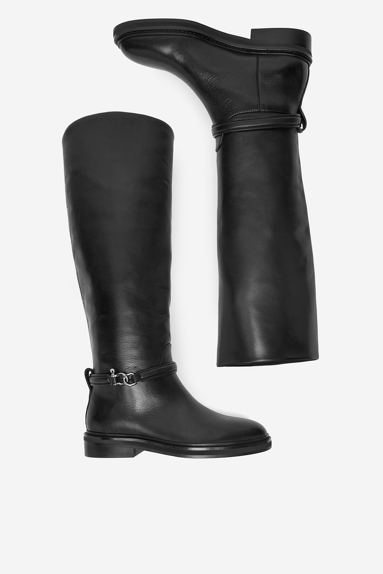 Kozačky ve vojenském stylu Černá