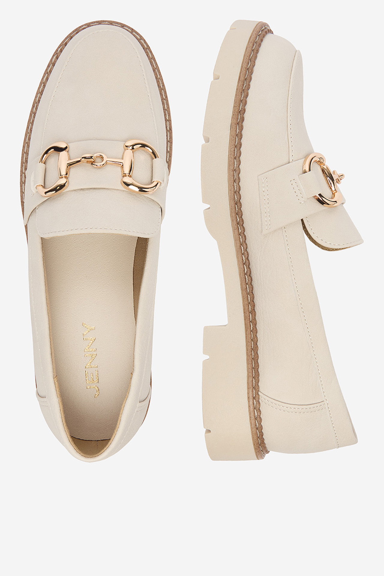 Čevlji brez vezalk Krem