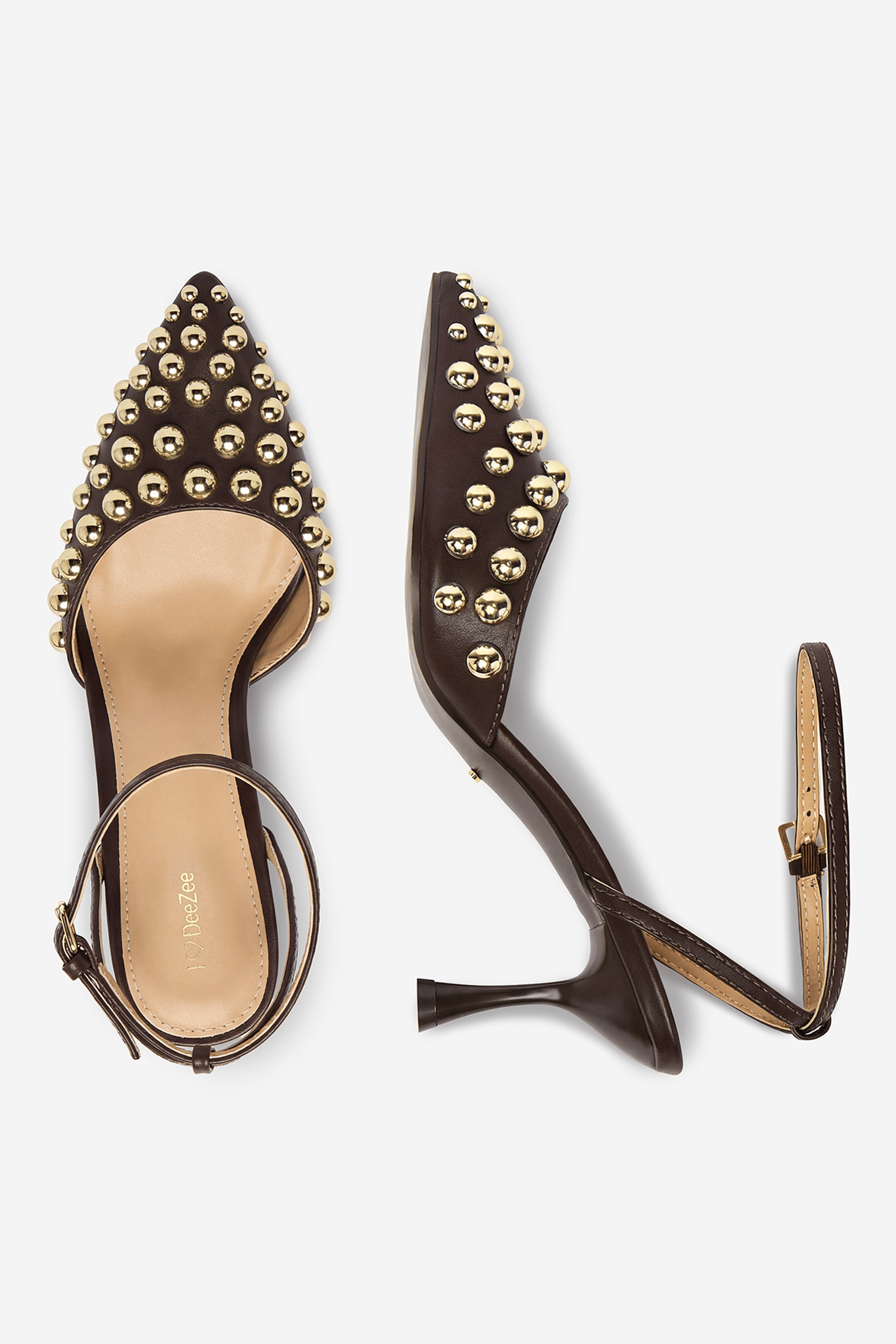 Čevlji z visoko peto Čokoladno rjava