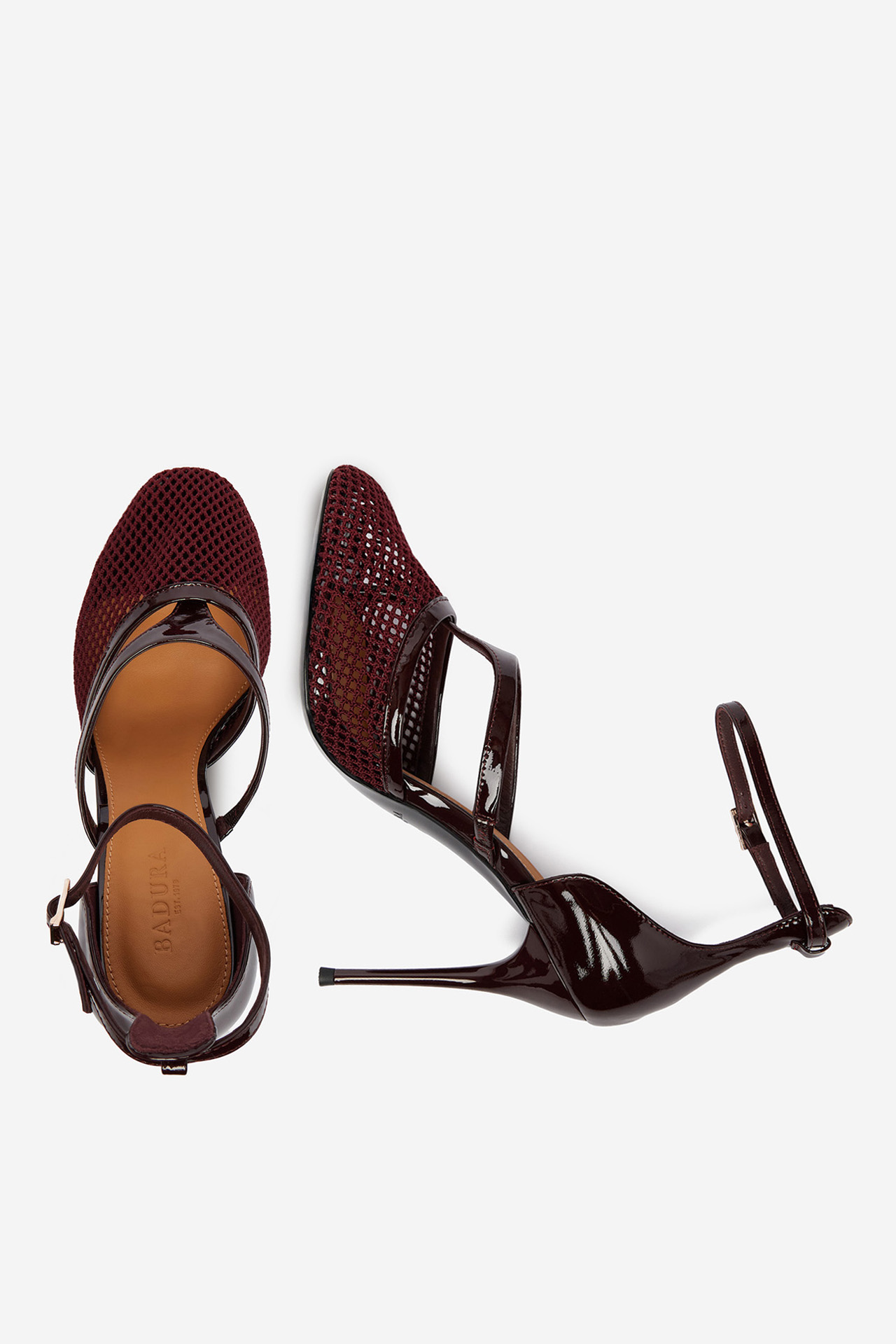 Pantofi stiletto Vișiniu