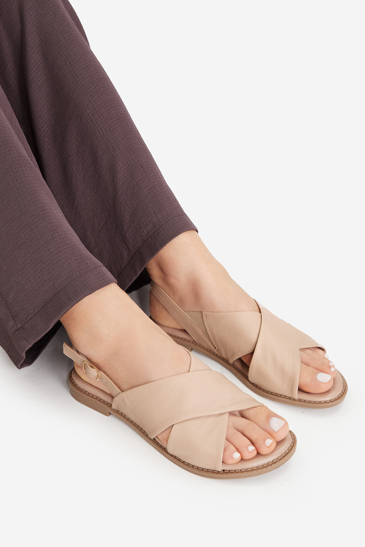 Sandály Světle béžová