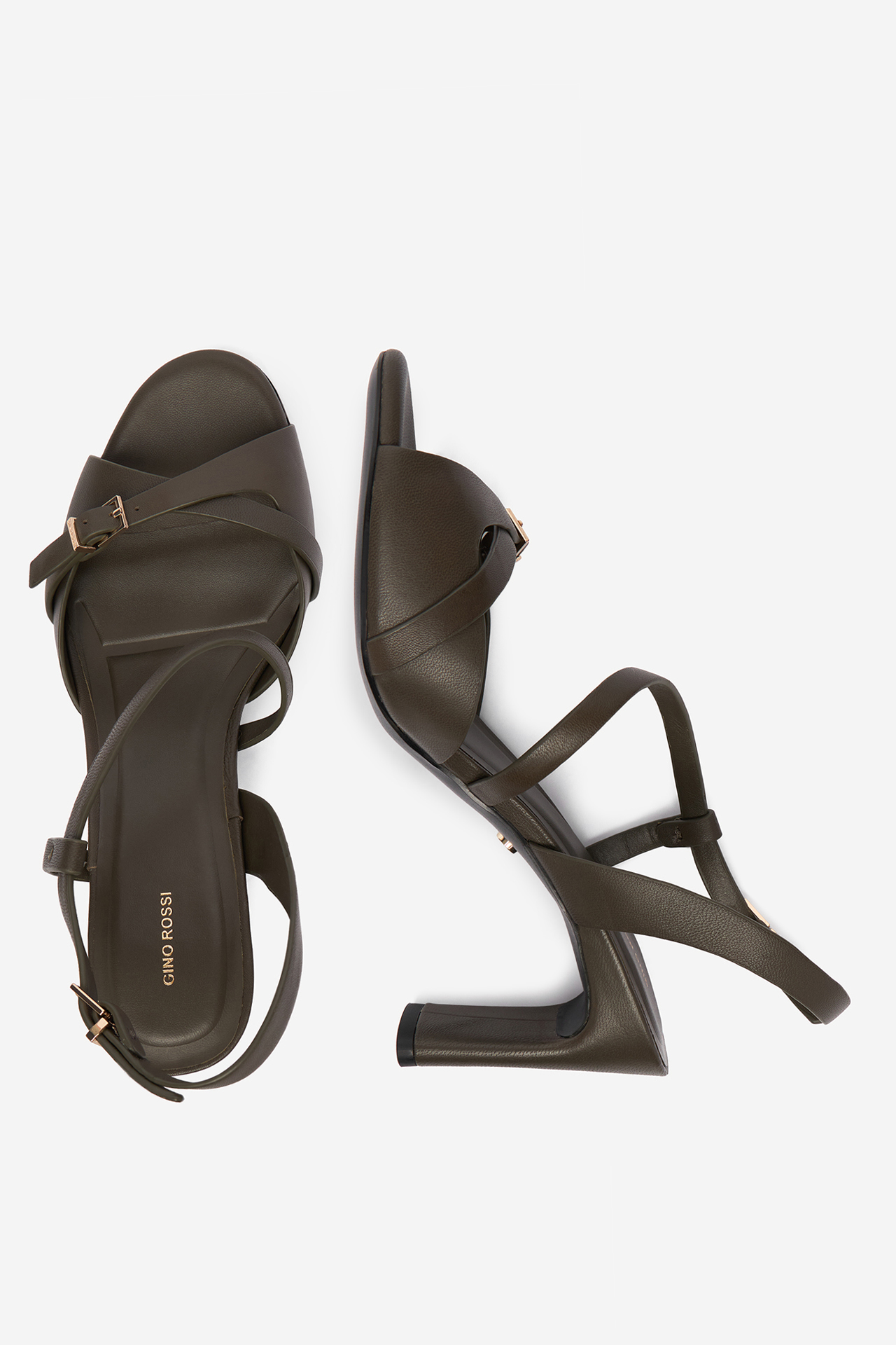 Sandály Tmavozelená