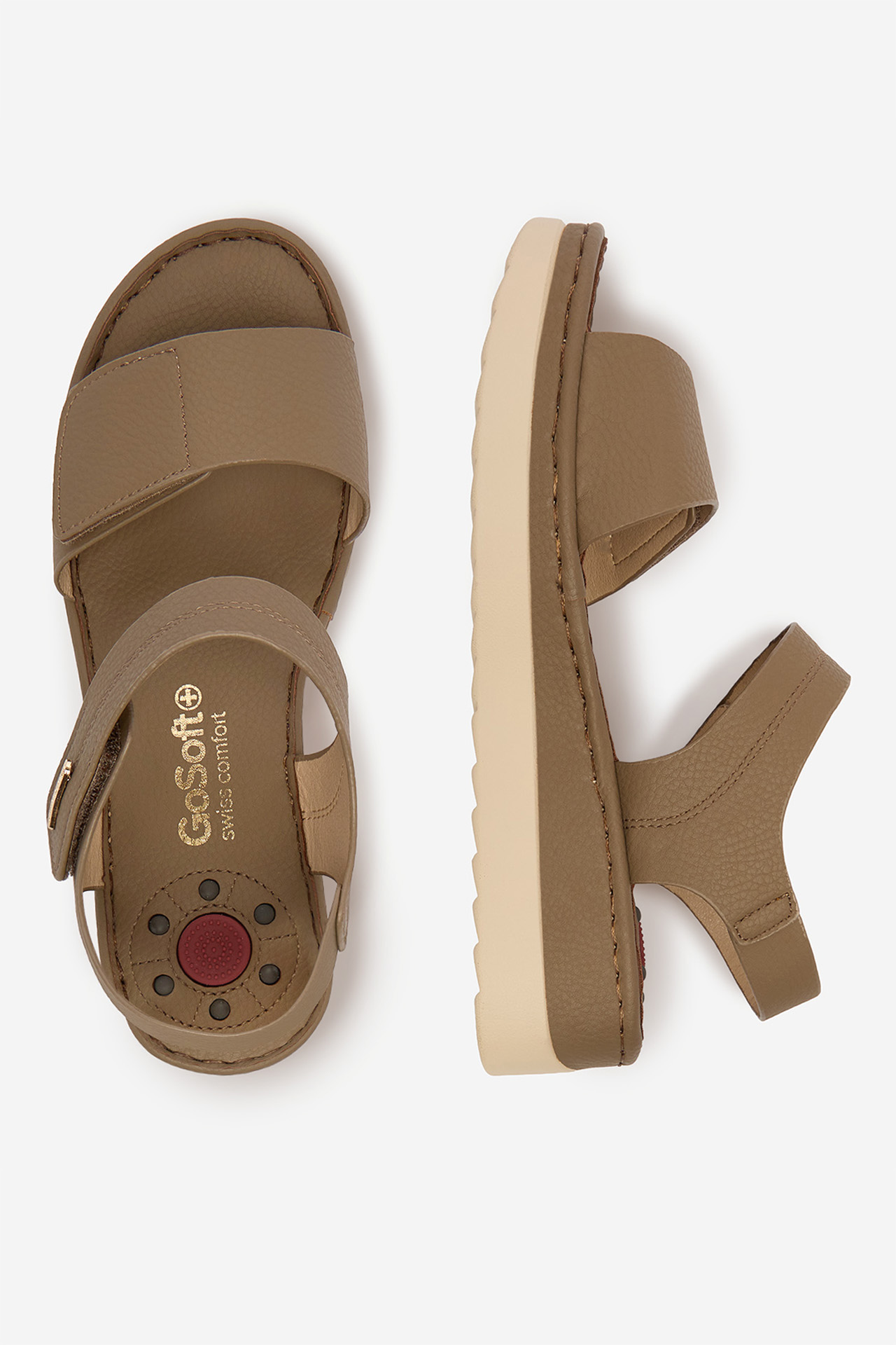 Sandály Tmavě béžová