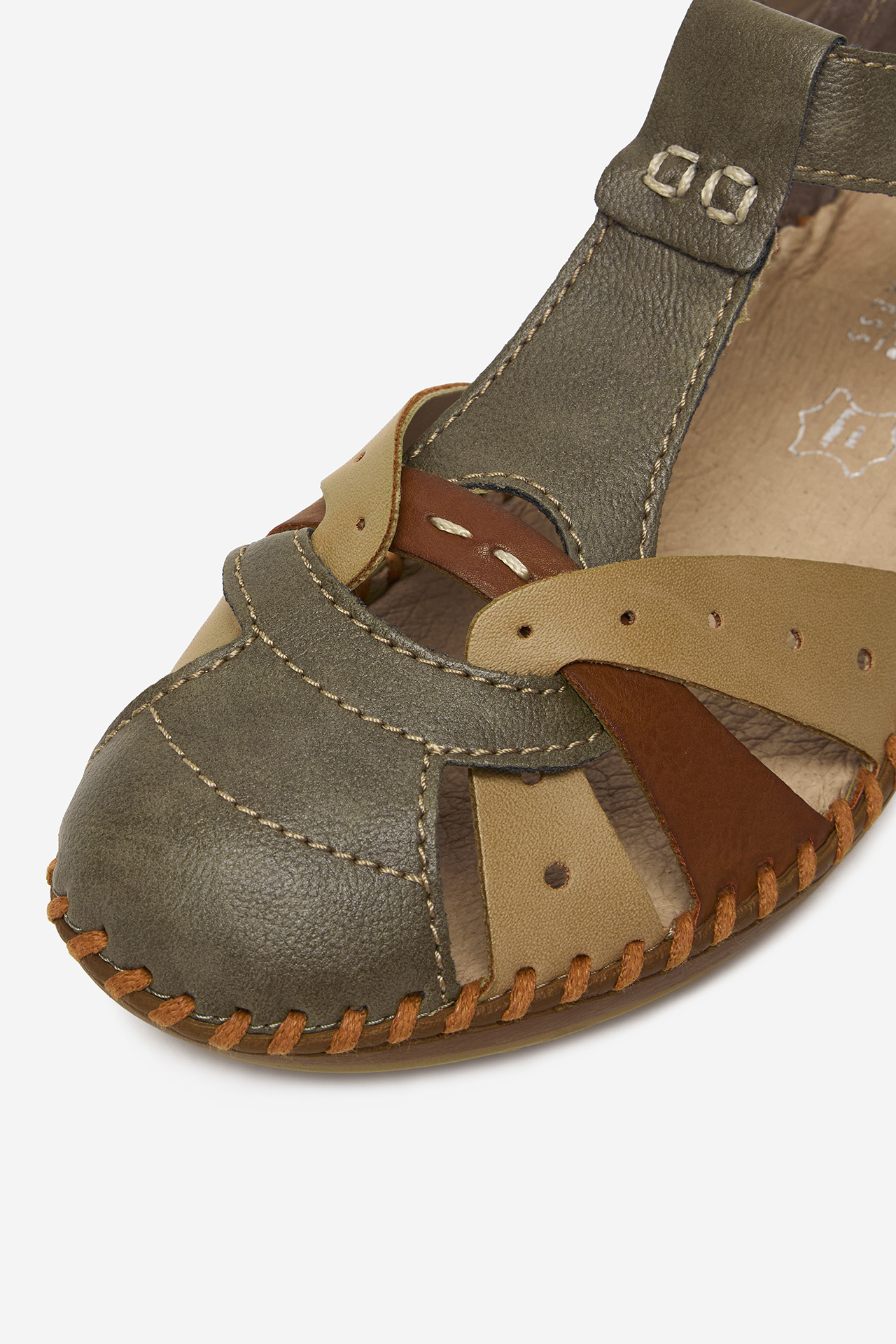 Sandále Tmavo zelená