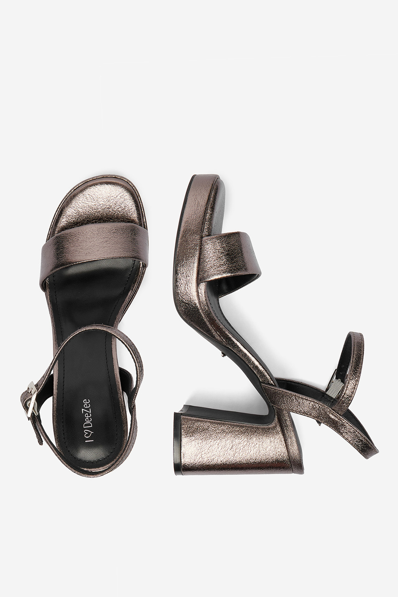 Sandály Stříbrný temný