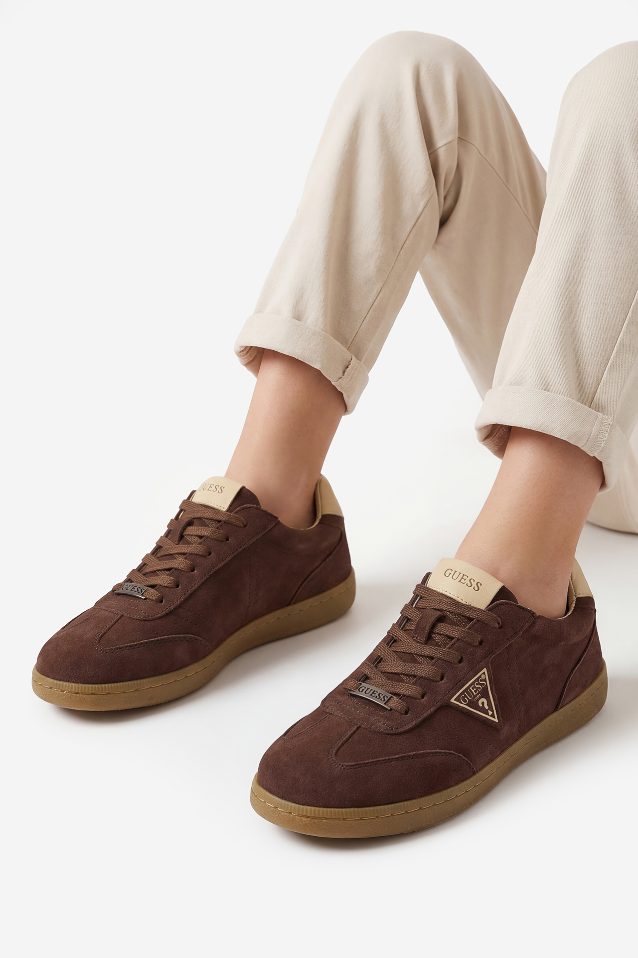 Sneakerși GUESS CEO-BI12-3210-02(CH) Maro - CCC.eu