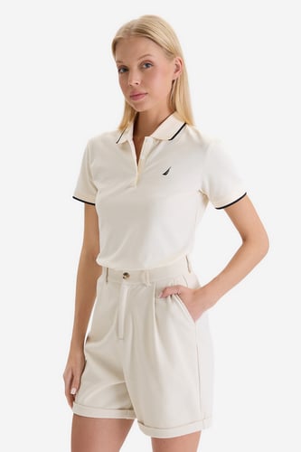 Polo majica NAUTICA W126-NALPO-1008-02X Krem