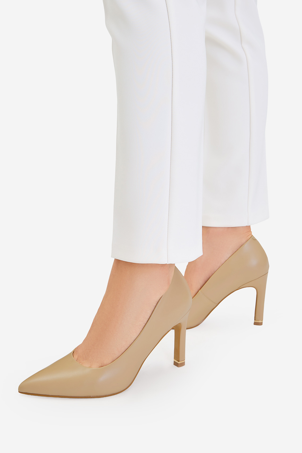 Lodičky na podpatku Tmavě béžová