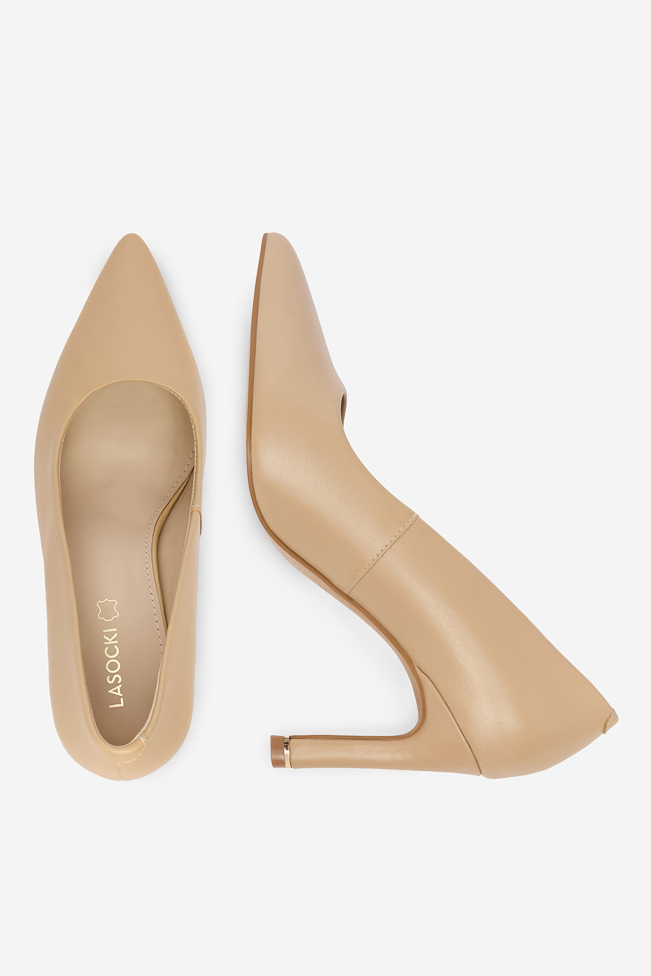 Lodičky na podpatku Tmavě béžová