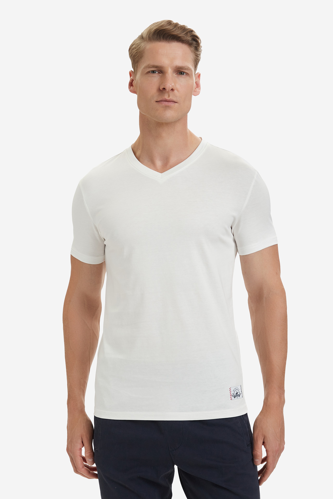 T-shirt BEVERLY HILLS POLO CLUB W126-BHMTS-1019-01X Biały