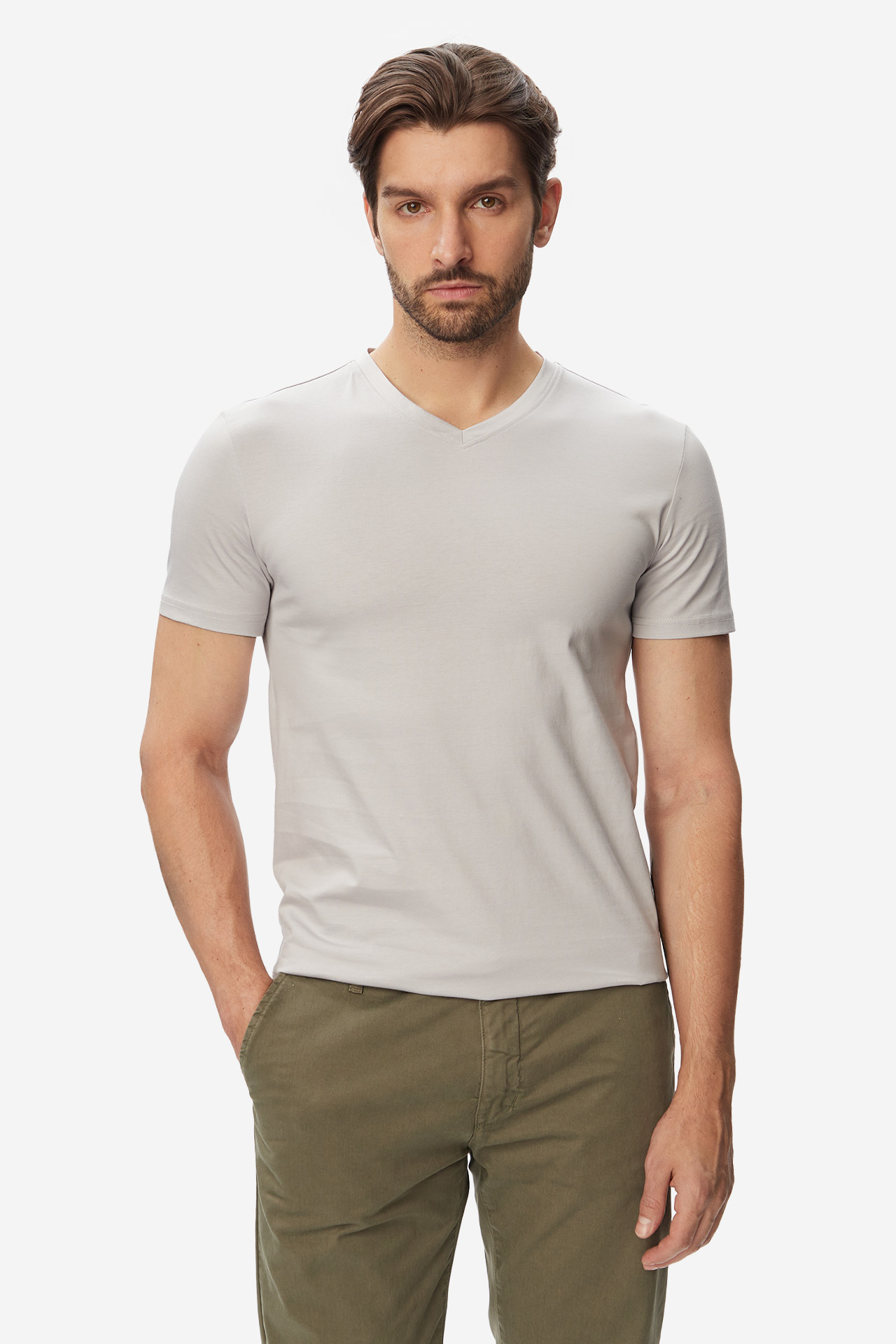 T-shirt BEVERLY HILLS POLO CLUB W126-BHMTS-1019-40X Szary