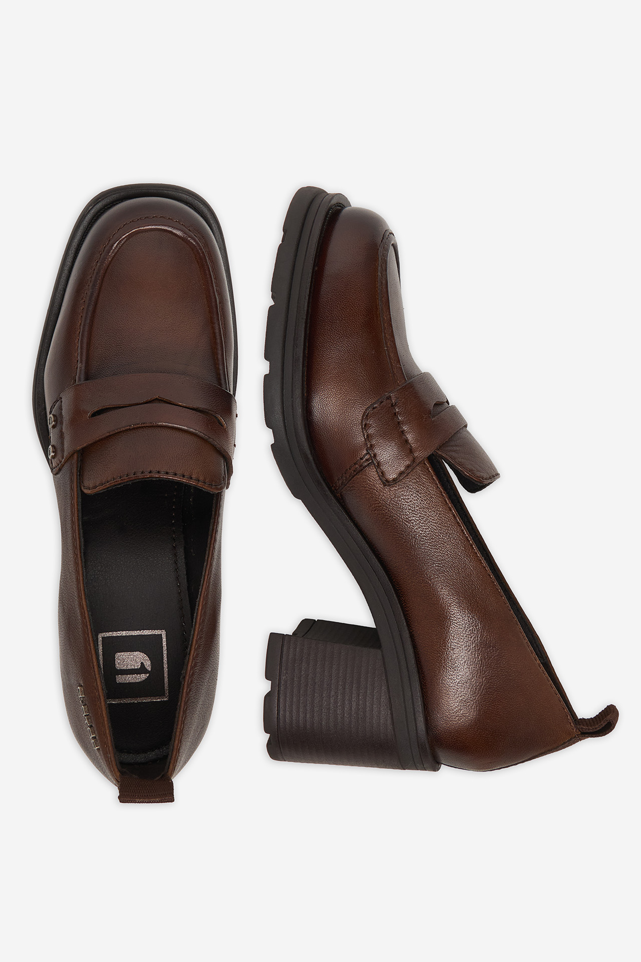 Mocasini cu toc Maro