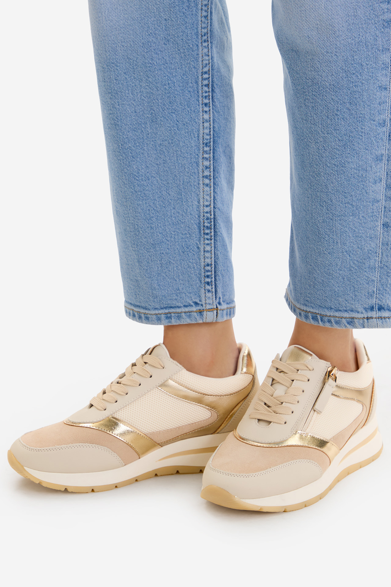 Sneakersy Svetlo béžová