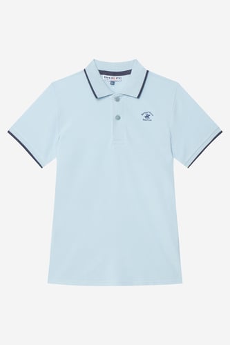 Polo majica Beverly Hills Polo Club W126-BHBPO-1053-23X Svetlo modra