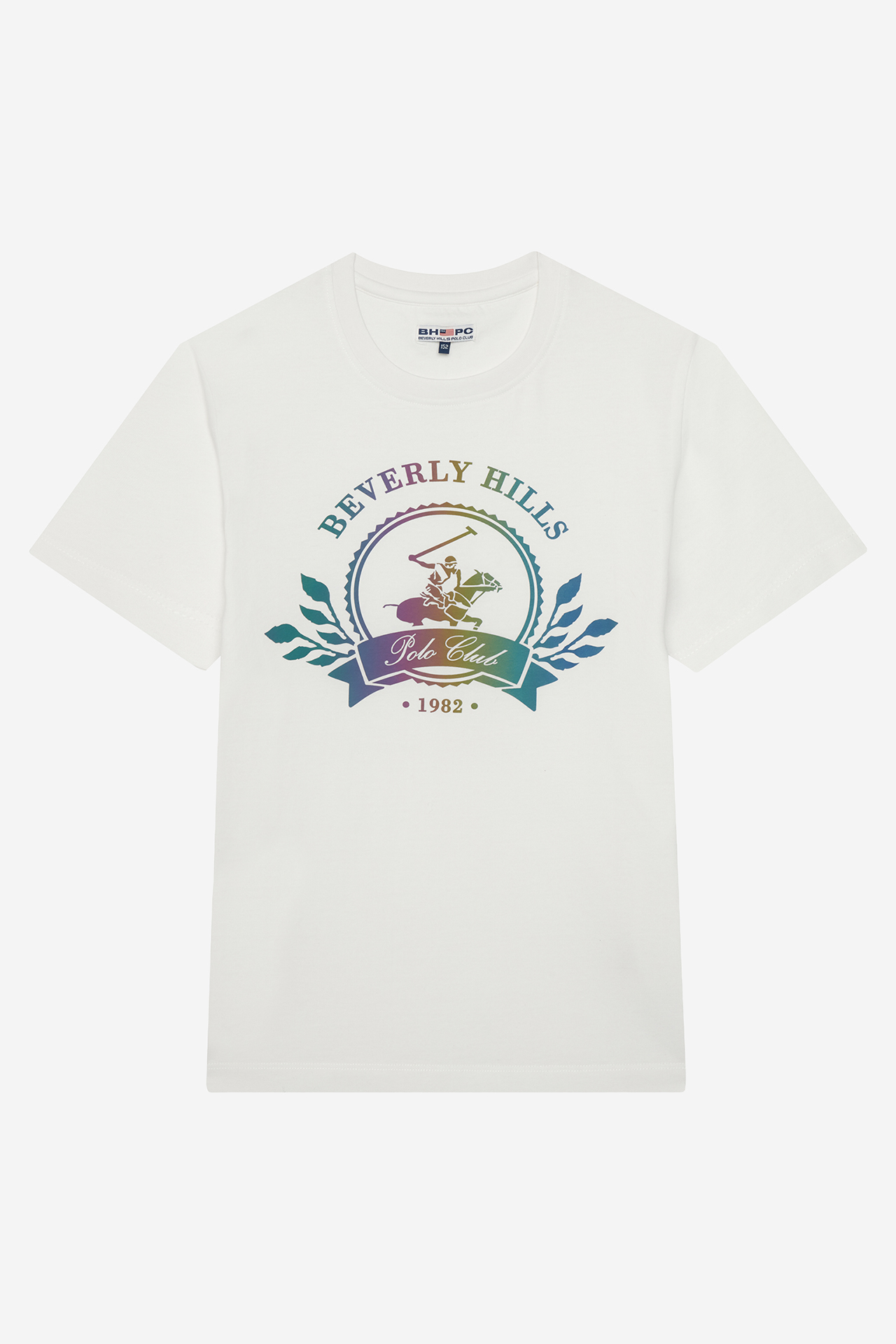 T-shirt BEVERLY HILLS POLO CLUB W126-BHBTS-1055-01X Biały