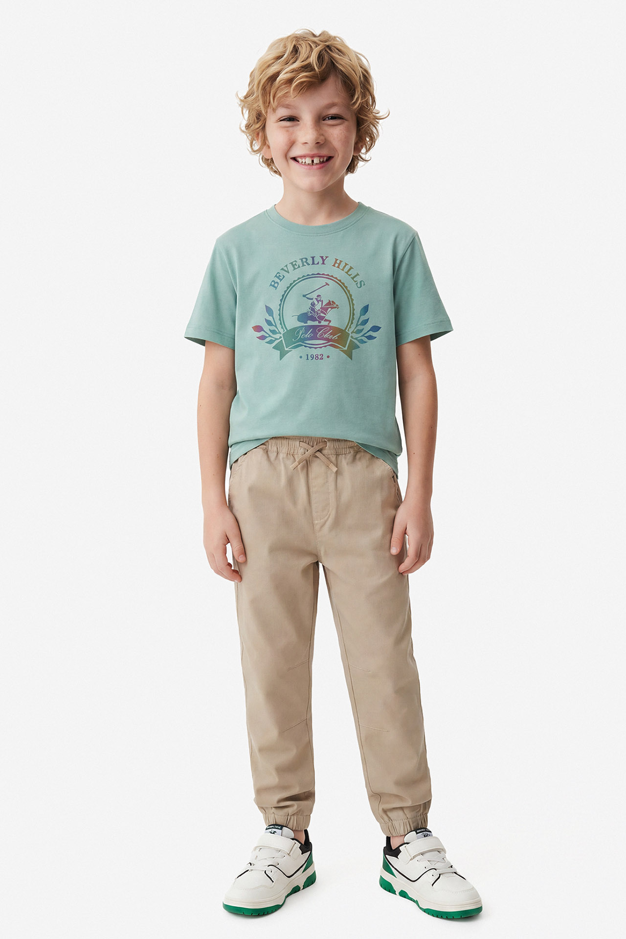 T-shirt BEVERLY HILLS POLO CLUB W126-BHBTS-1055-25X Zielony