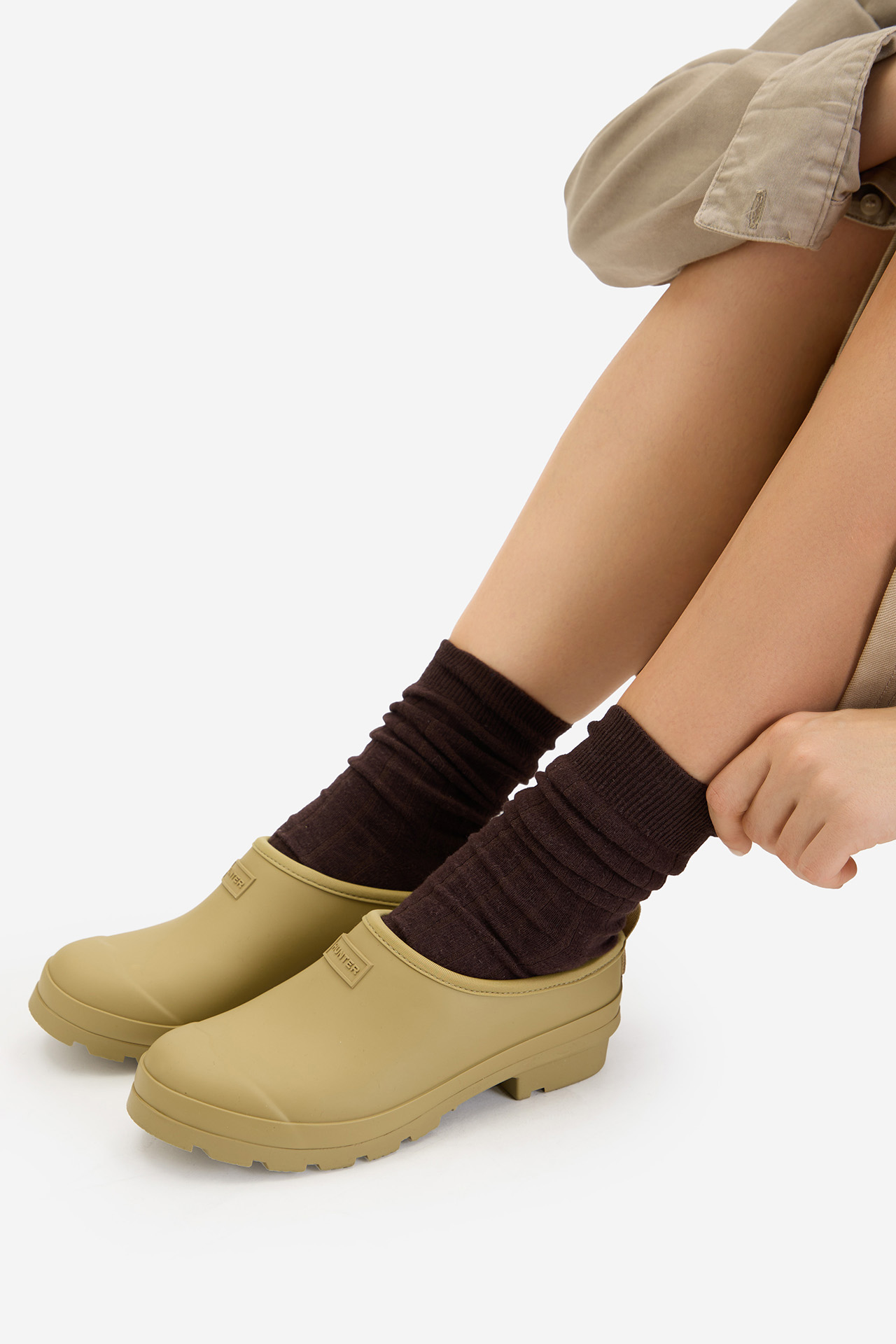 Gumijasti škornji Khaki