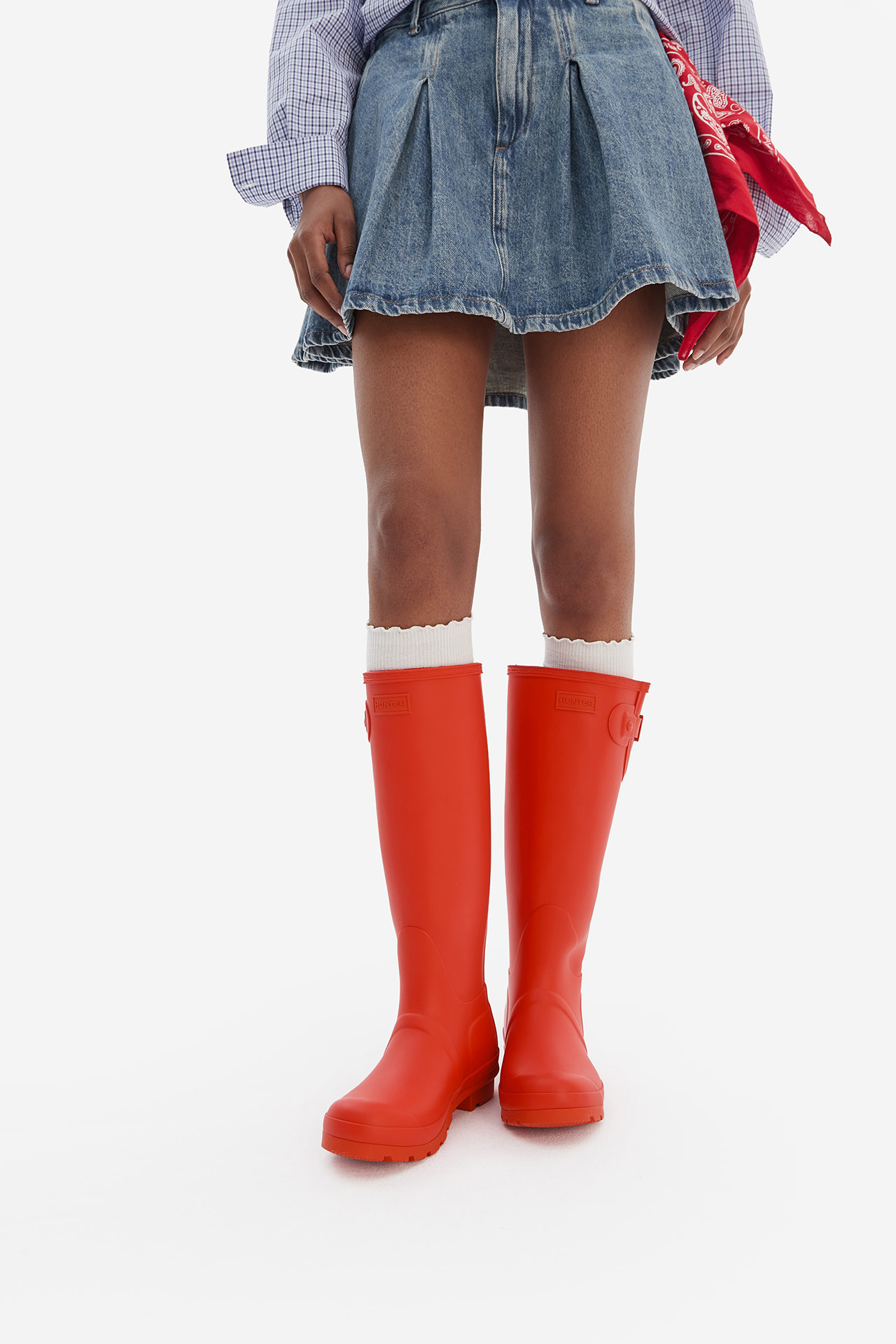 Gumijasti škornji Rdeča