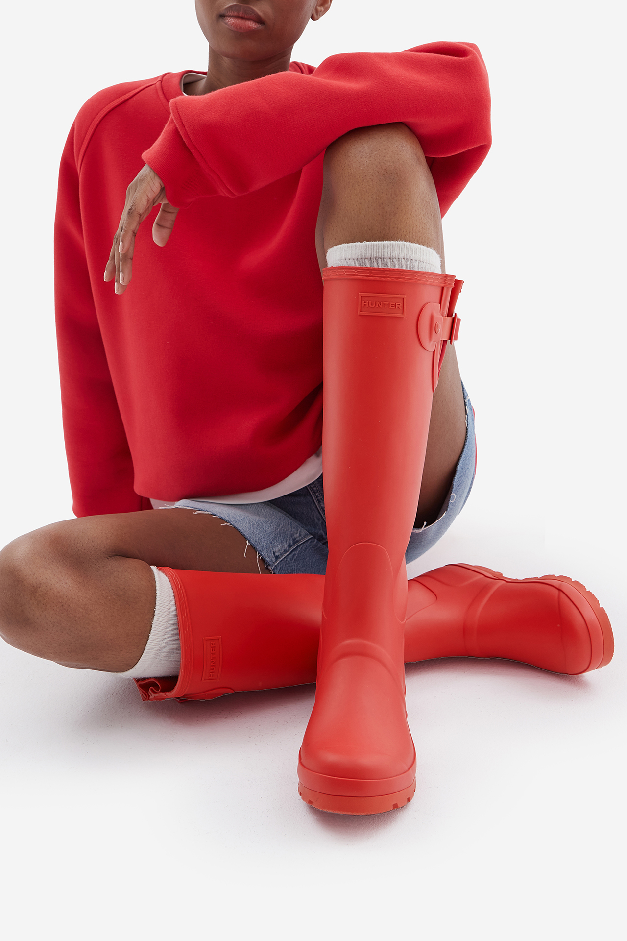 Gumijasti škornji Rdeča