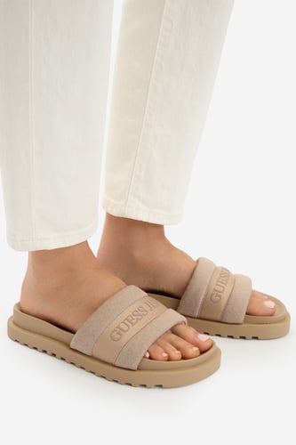 Pantofle GUESS JEANS EO-GJ2123 Tmavě béžová