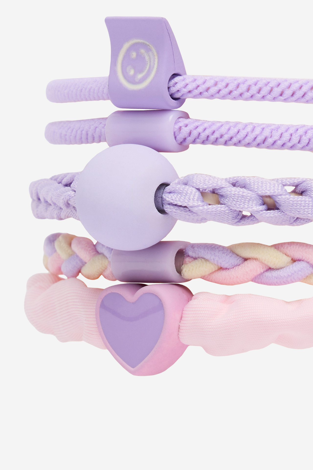 Set 5 gumiček do vlasů Mnohobarevný