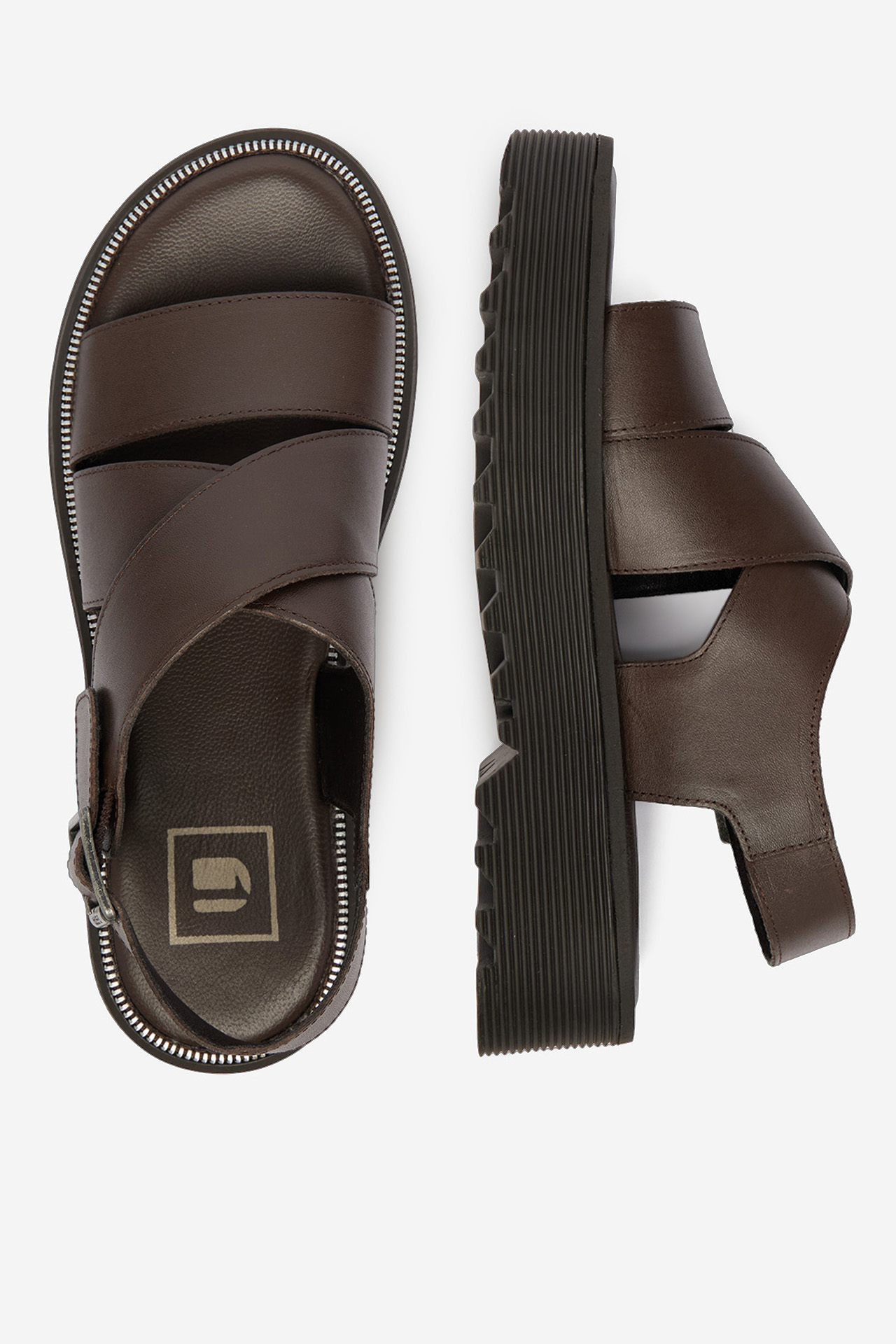 Sandály Tmavě hnědá