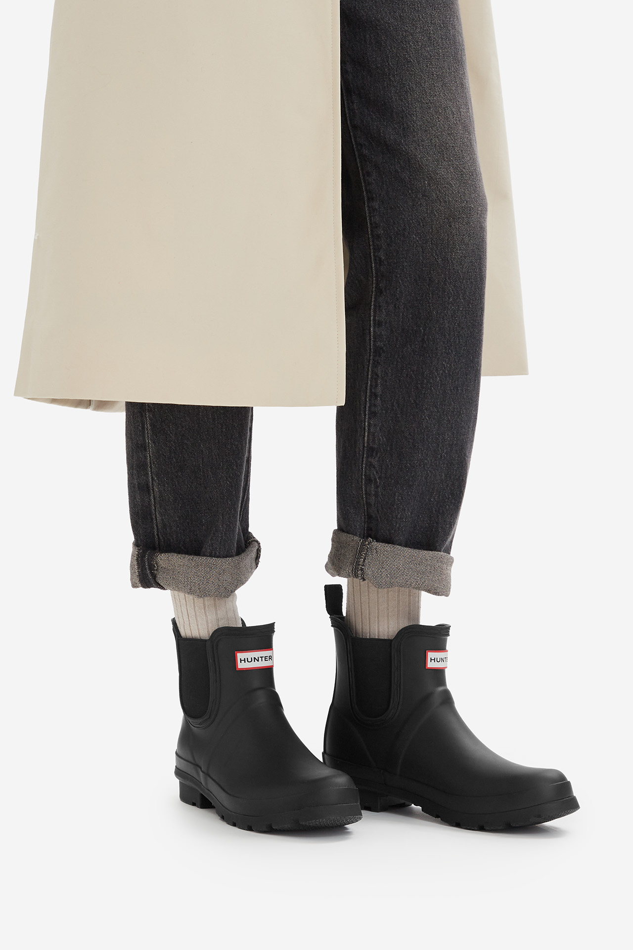 Gumijasti škornji Črna