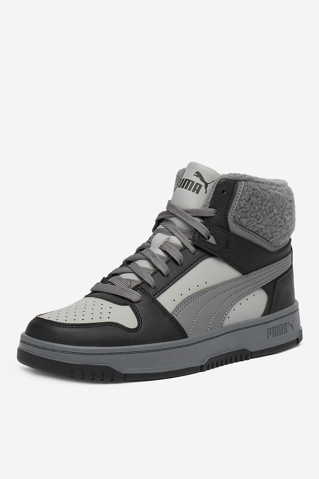 Obuwie sportowe PUMA WB-REBOUND SLAM MID COZY JR 40772802 Szary ciemny