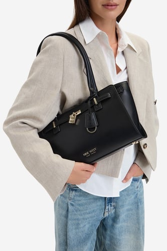 Torbica NINE WEST EO-GOLDEN FRAME-LDA9424 Črna