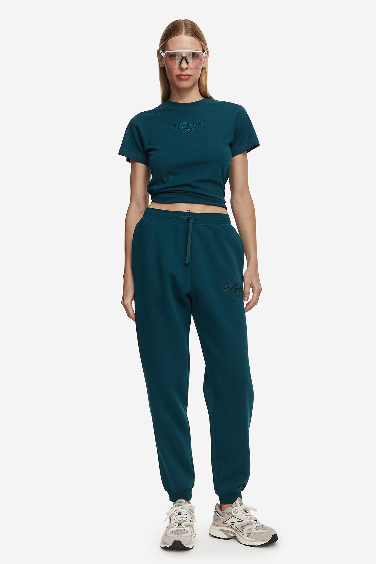 Spodnie REEBOK RK25841CCW-100289 Zielony ciemny