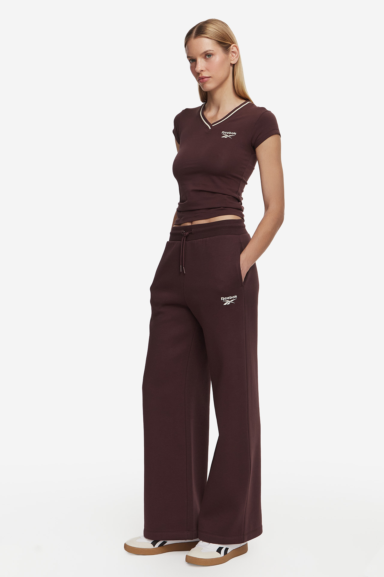 Spodnie REEBOK RK25847CCW-100249 Brązowy ciemny