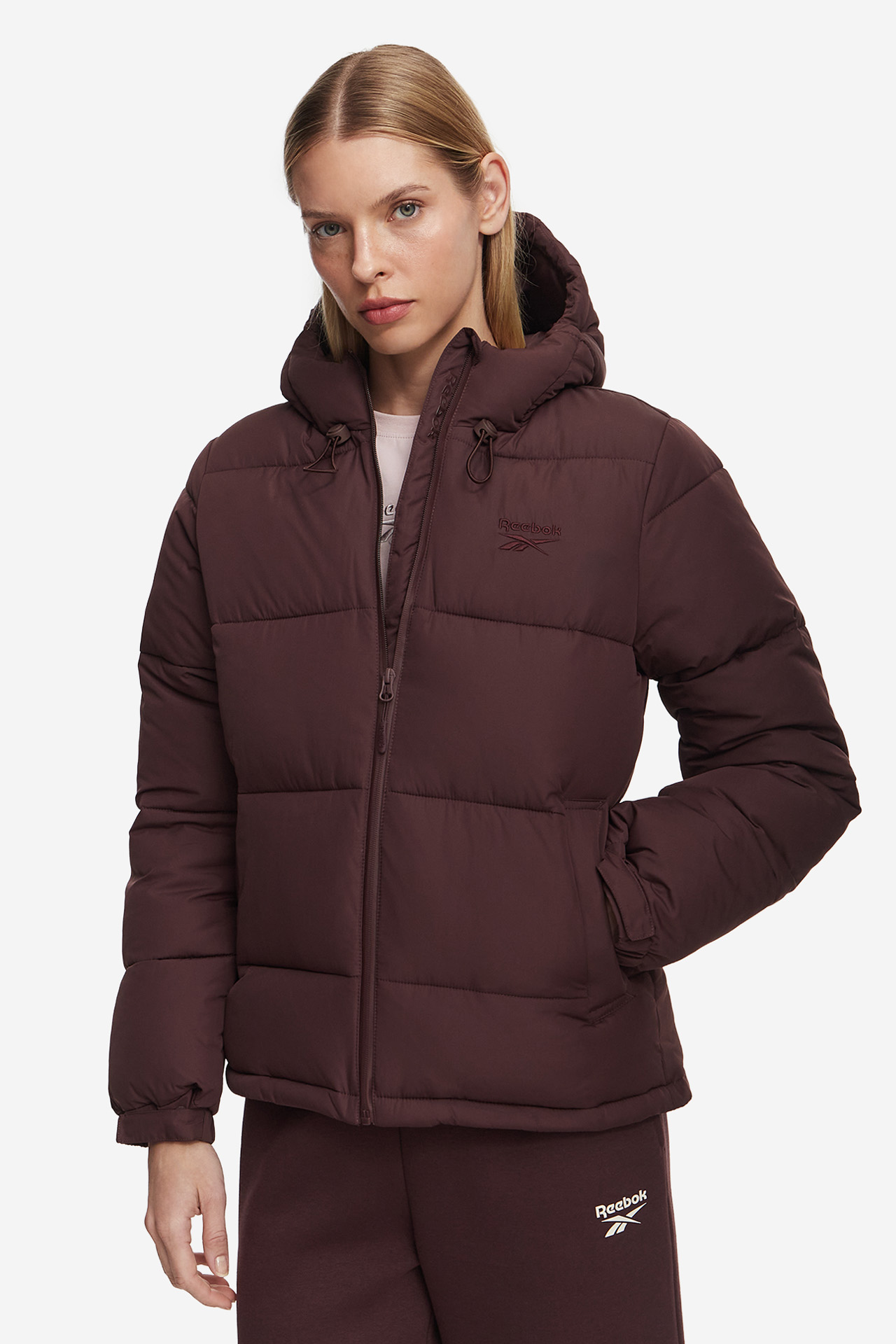 Kurtka REEBOK RCC00149-DARK-COCOA Brązowy ciemny