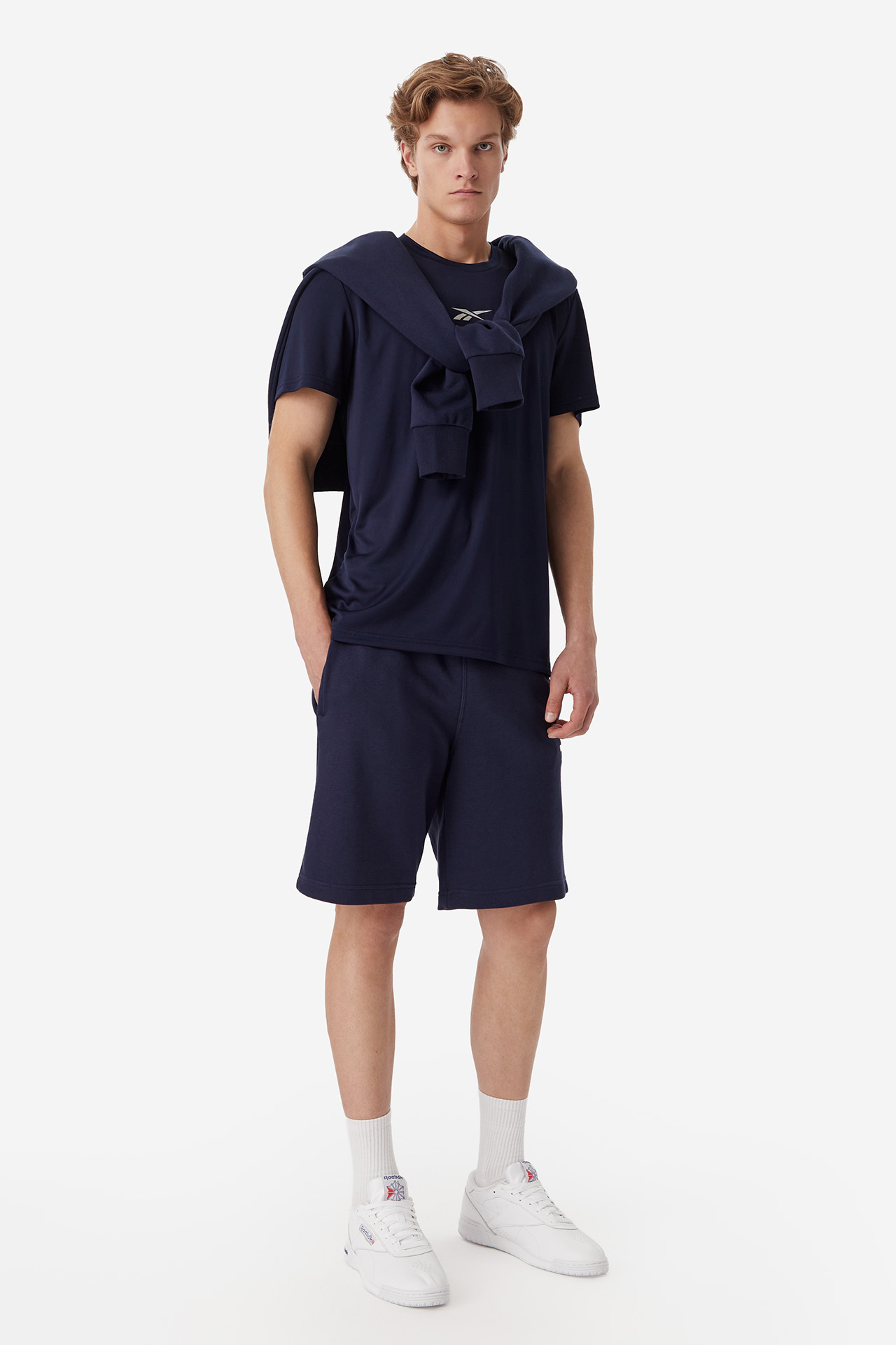 T-shirt REEBOK RK25396CCM-100005 Granatowy