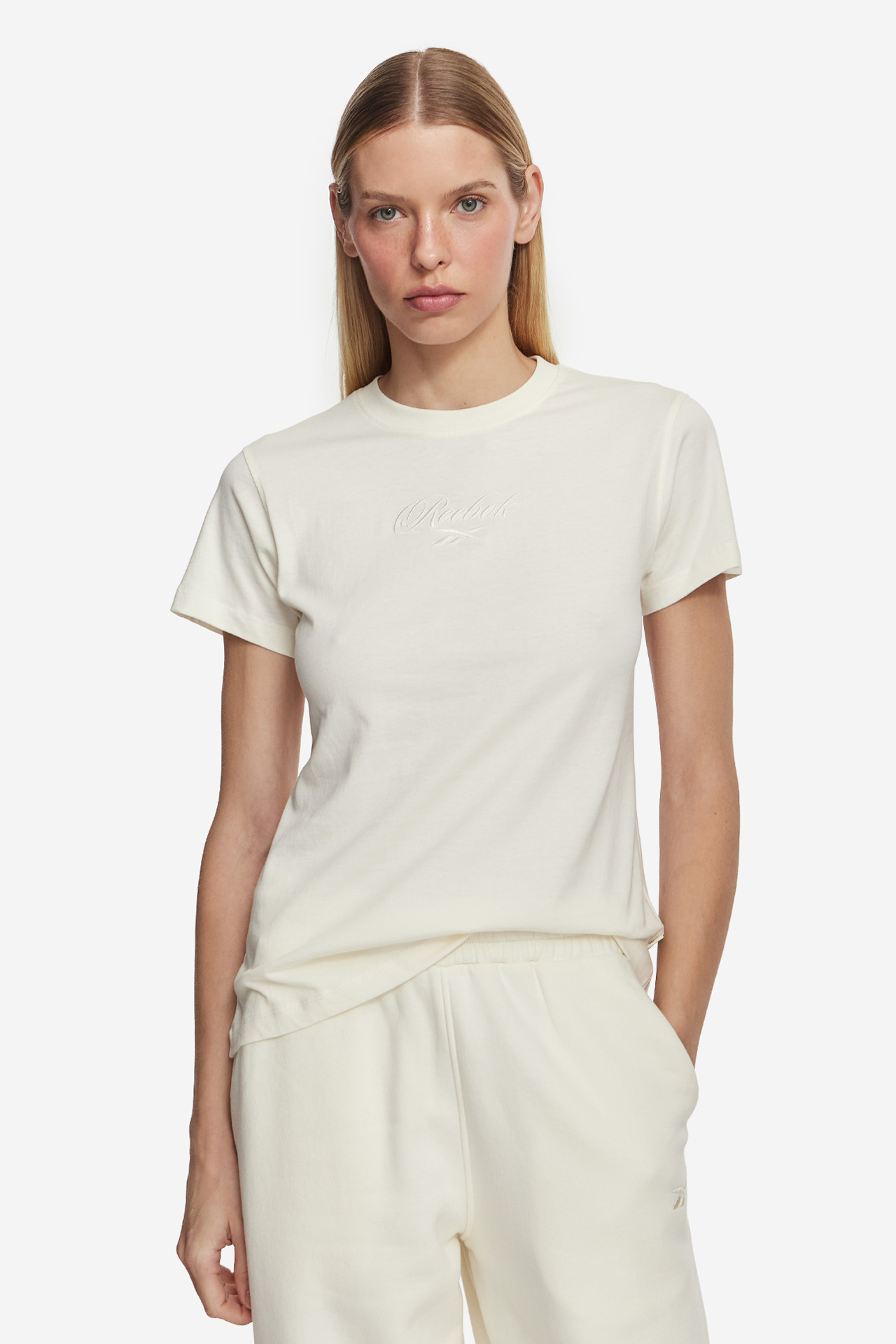 T-shirt REEBOK RK25837CCW-100292 Kremowy