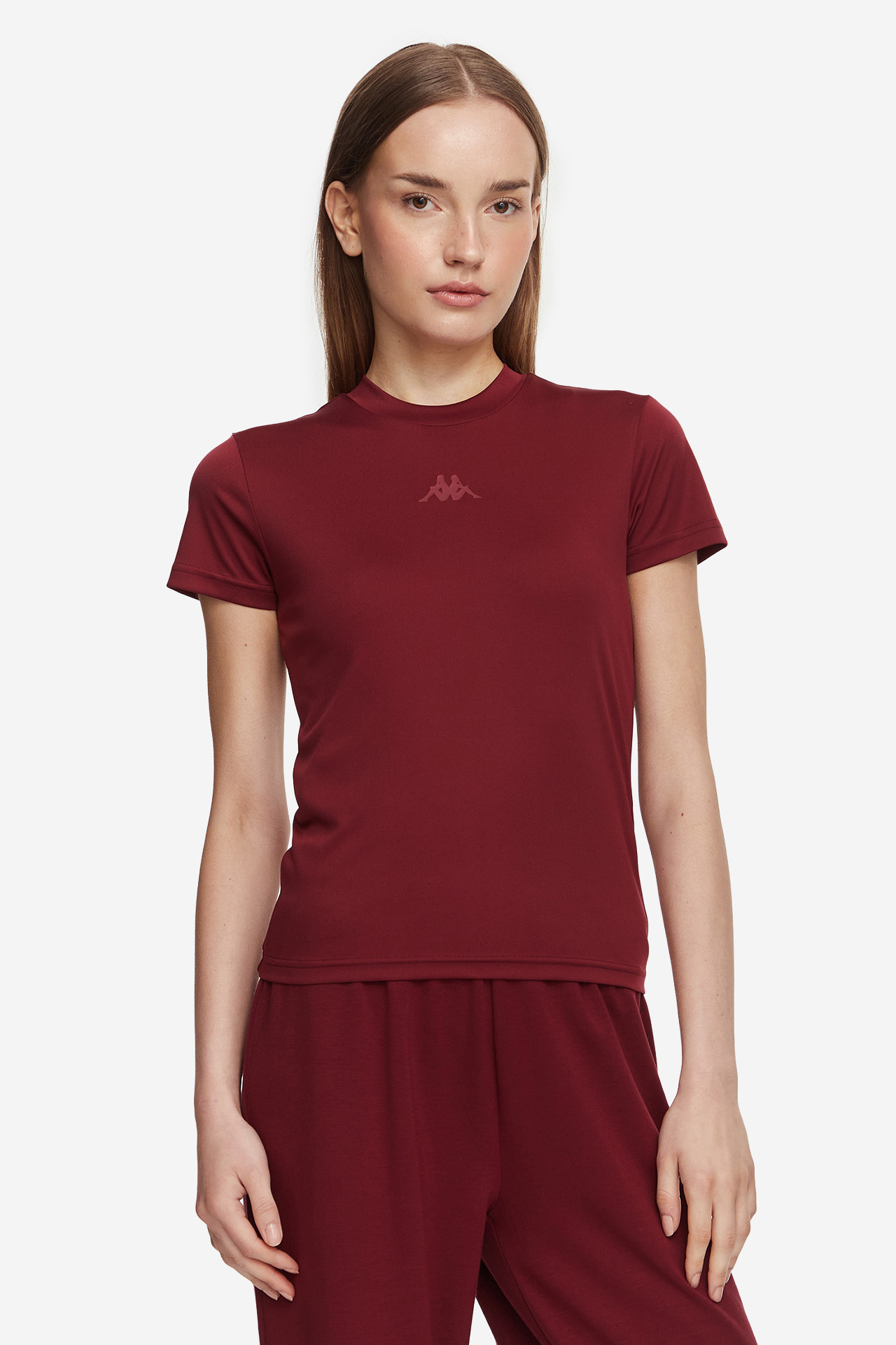 T-shirt KAPPA 372C88W-WP0 Bordowy