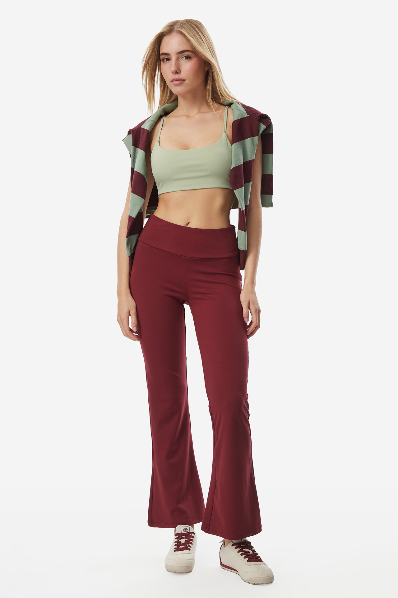 Legginsy KAPPA 372C7EW-WP0 Bordowy