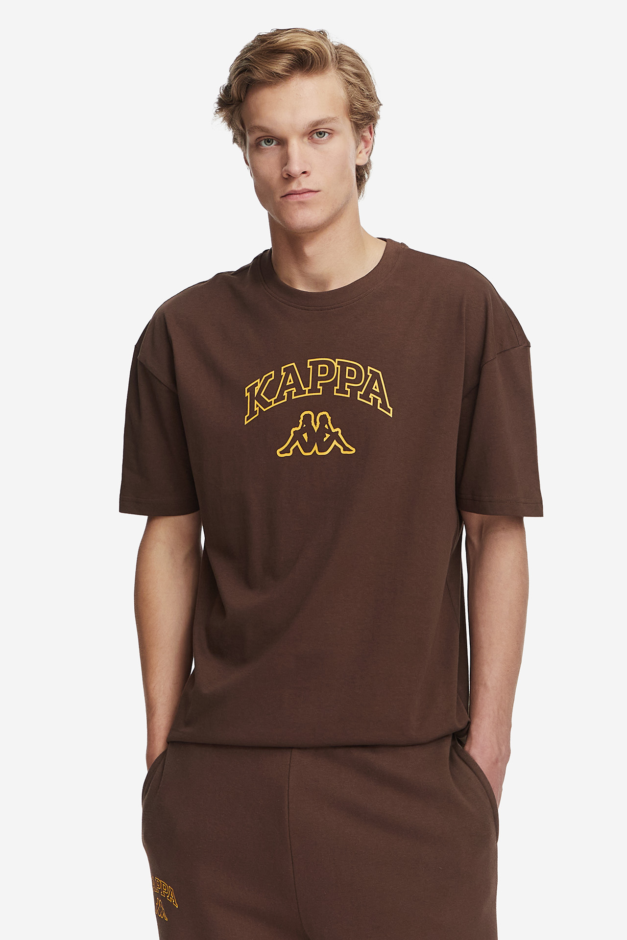 T-shirt KAPPA 322I4BW-E14 Brązowy