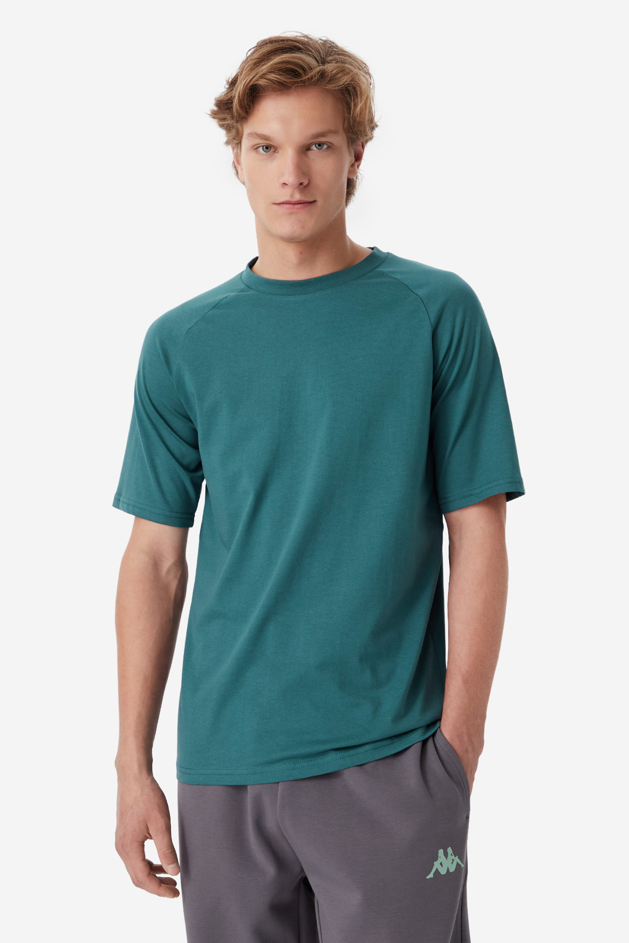T-shirt KAPPA 382J54W-WQ9 Turkusowy