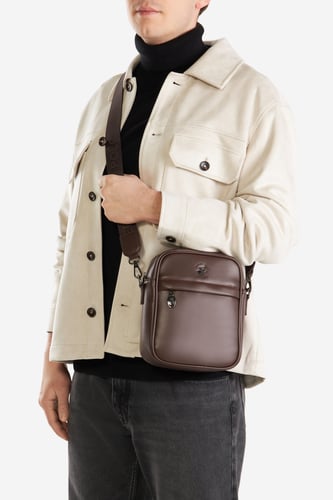 Мъжка чанта BEVERLY HILLS POLO CLUB CWBEO-BHPC-L-018-07. Тъмнокафяв