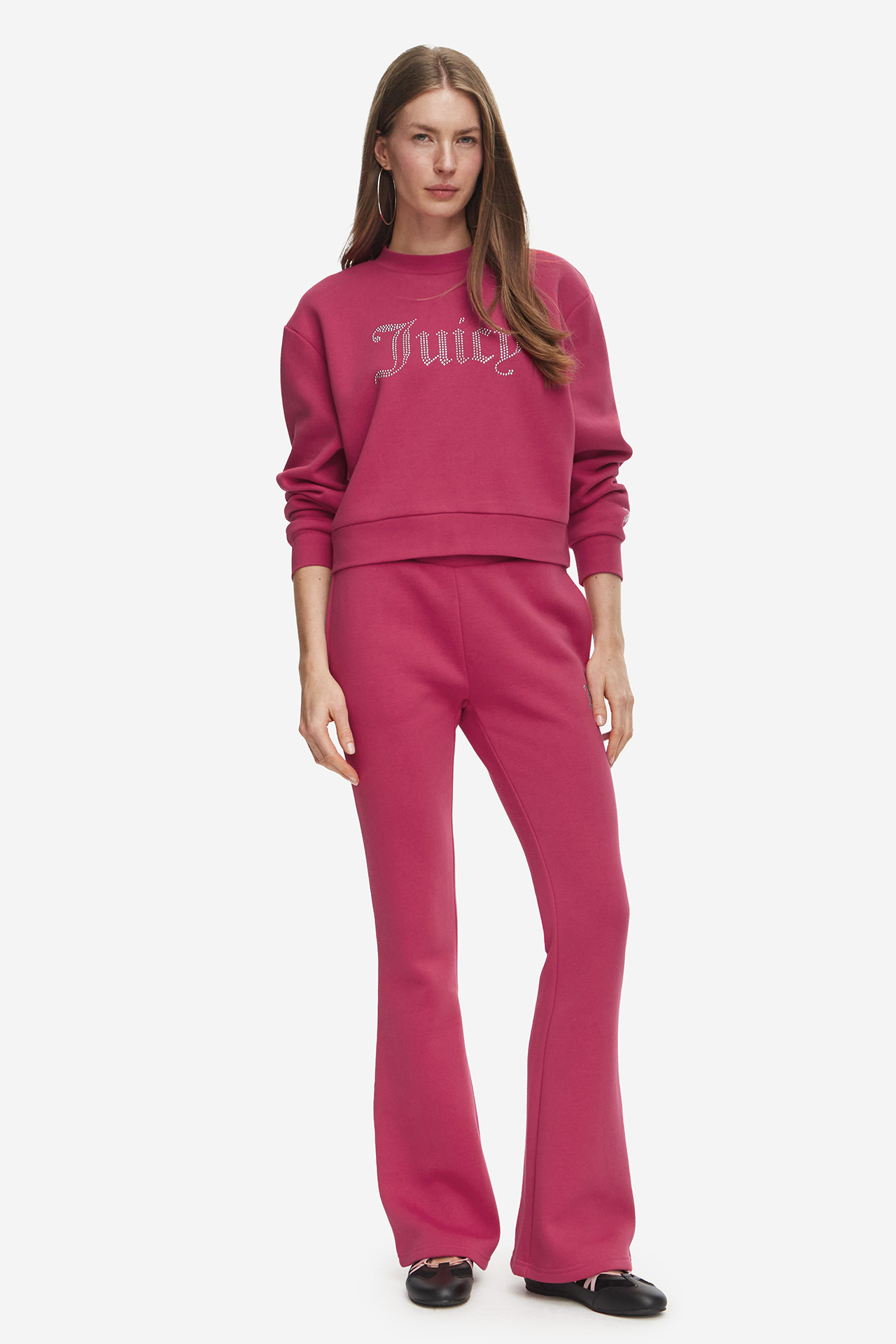 Bluza JUICY COUTURE JCCG0361-PERSIAN RED Różowy
