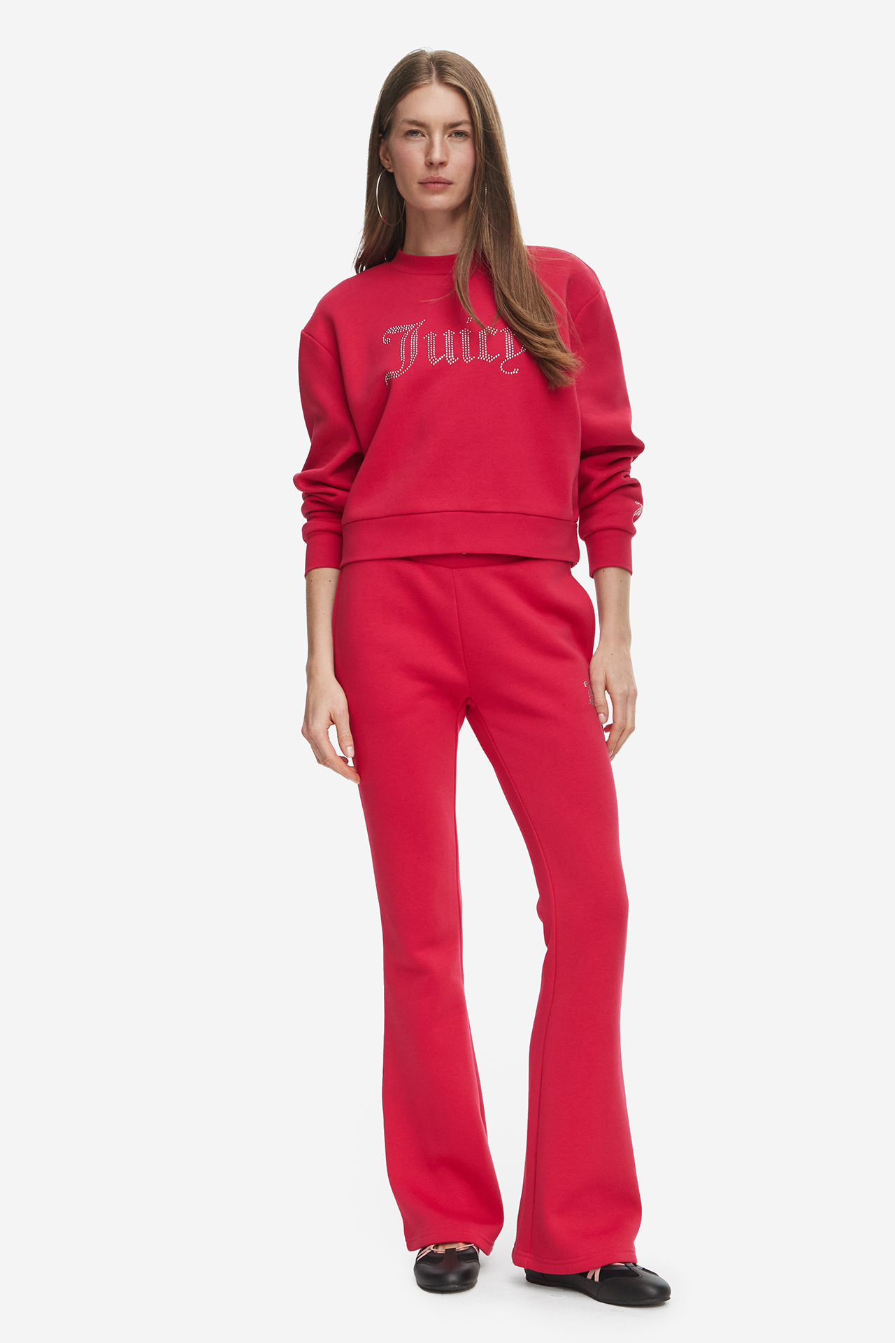 Spodnie JUICY COUTURE JCCG0362-PERSIAN RED Różowy