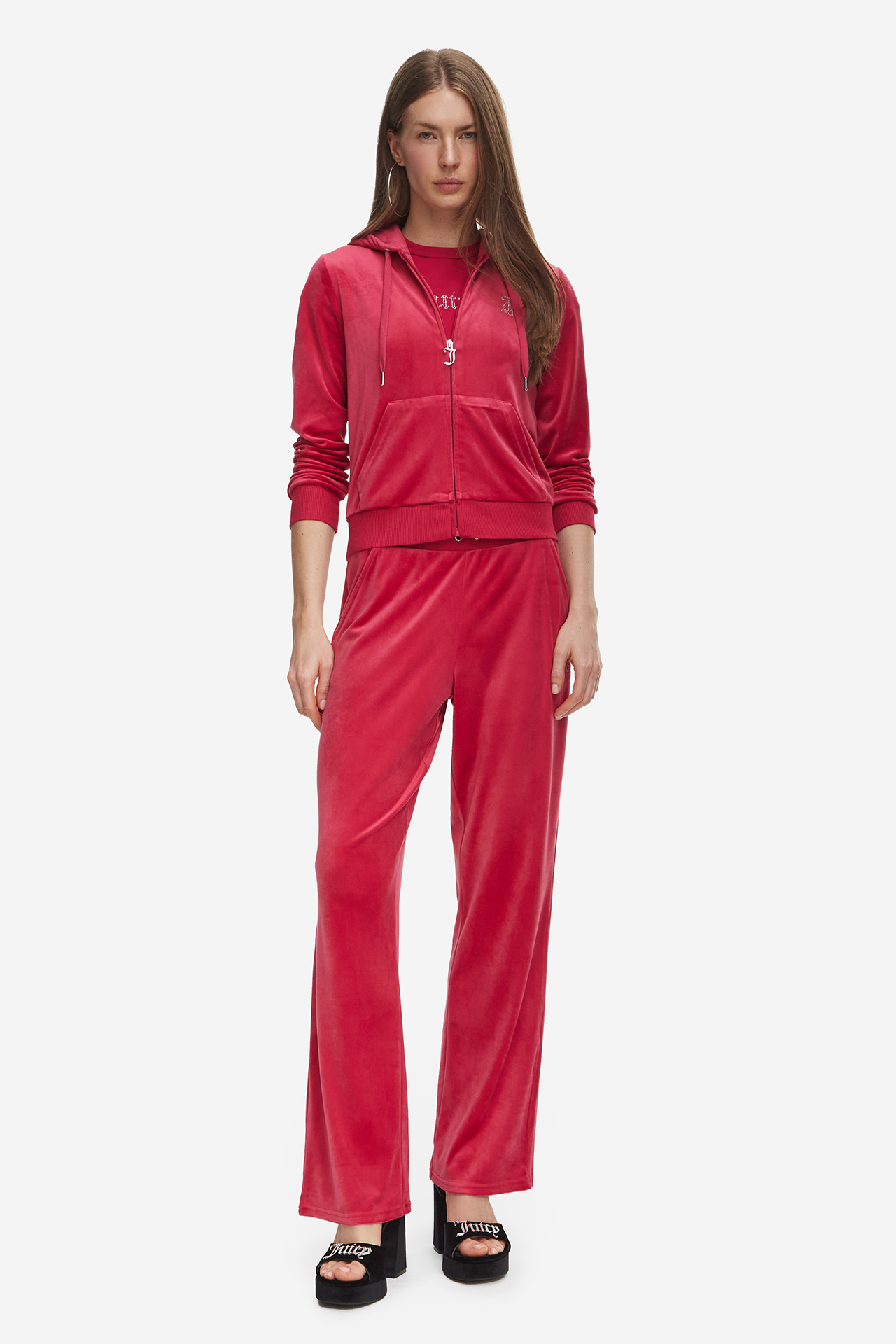 Bluza JUICY COUTURE JCCG0370-PERSIAN RED Różowy